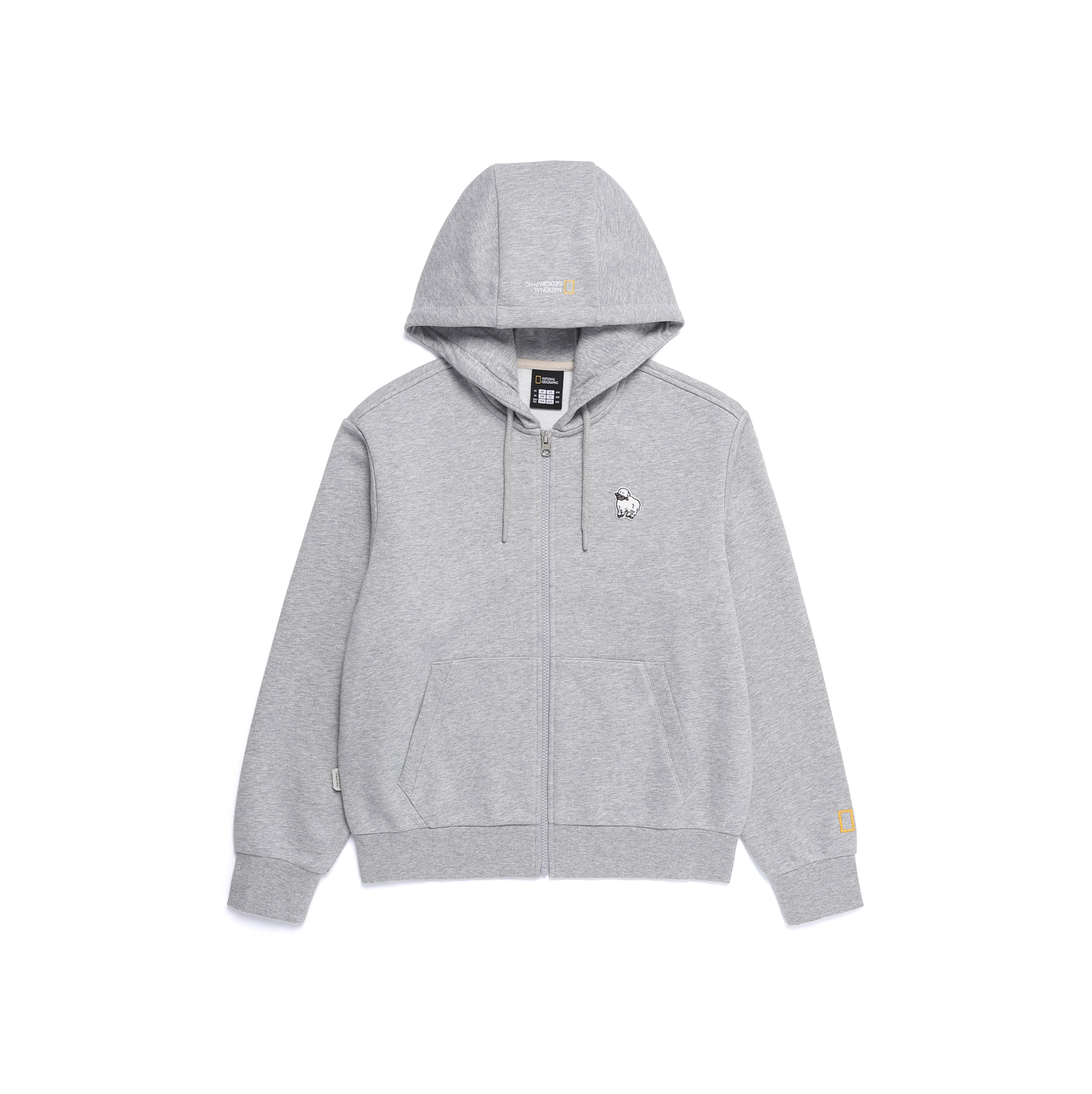WOMEN ANIMAL WAPPEN TRAINING HOODIED ZIP-UP M/GREY