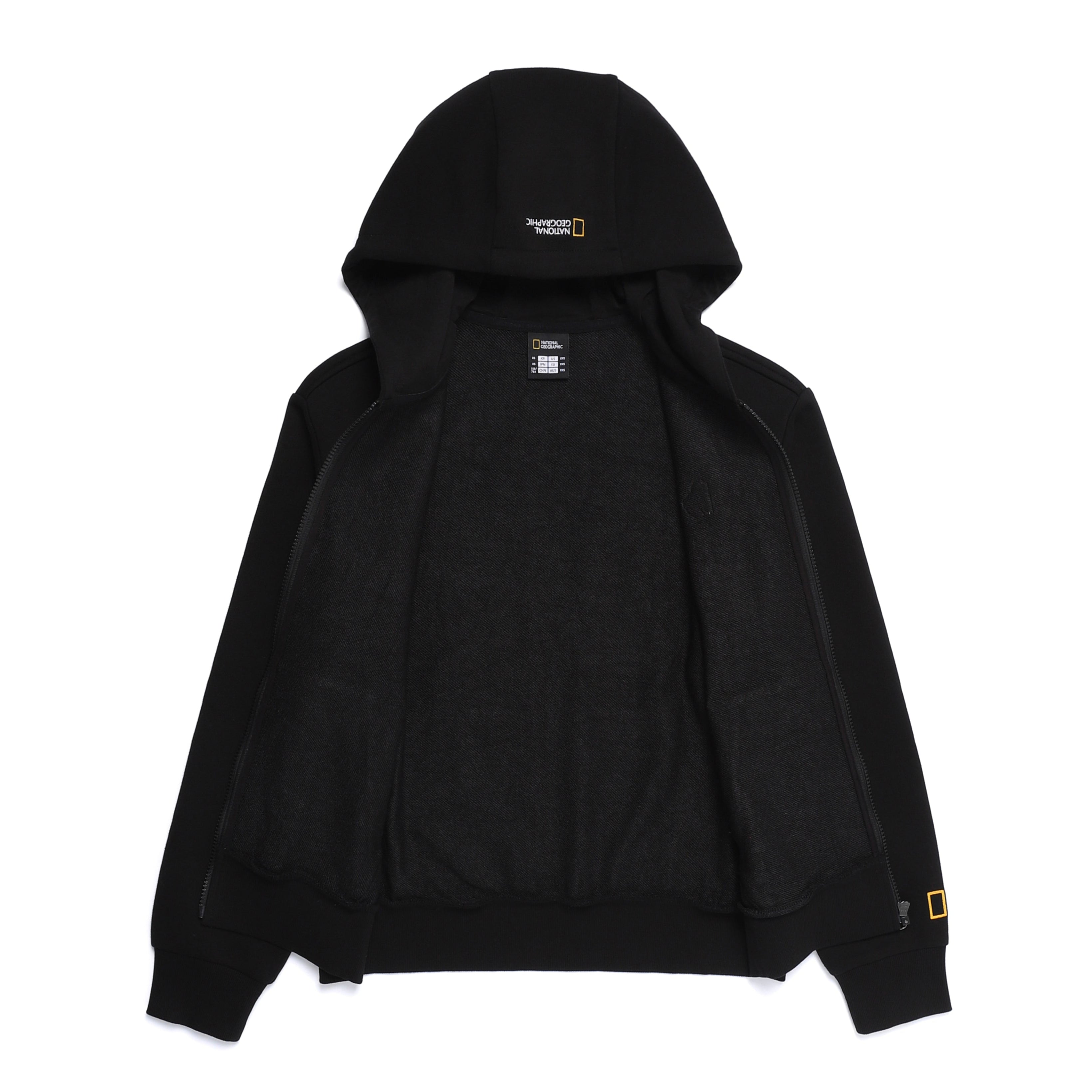 WOMEN ANIMAL WAPPEN TRAINING HOODIED ZIP-UP BLACK