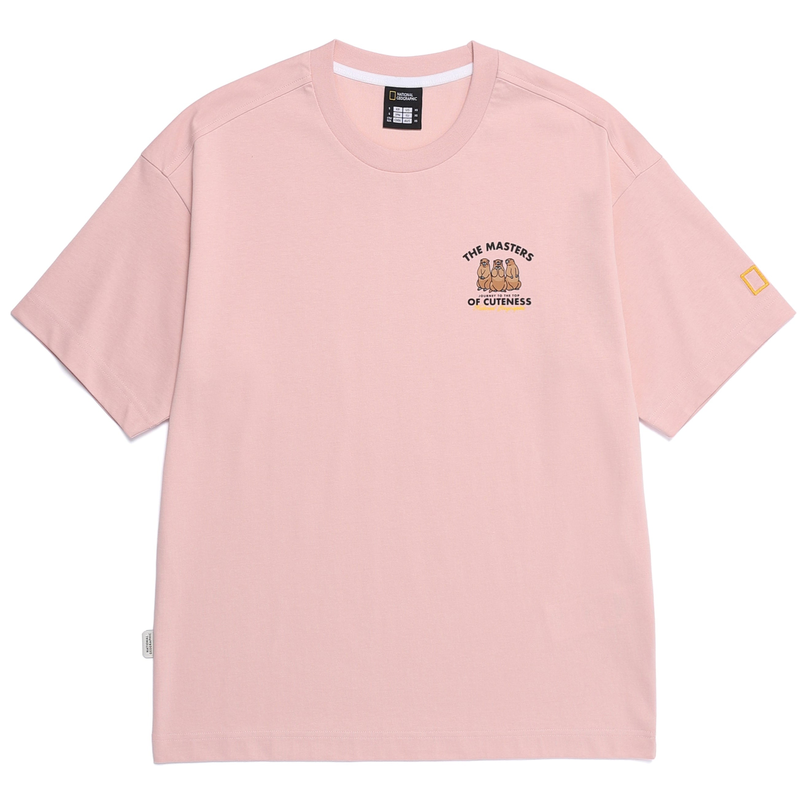 ANIMAL PATCH SHORT SLEEVE T-SHIRT PINK