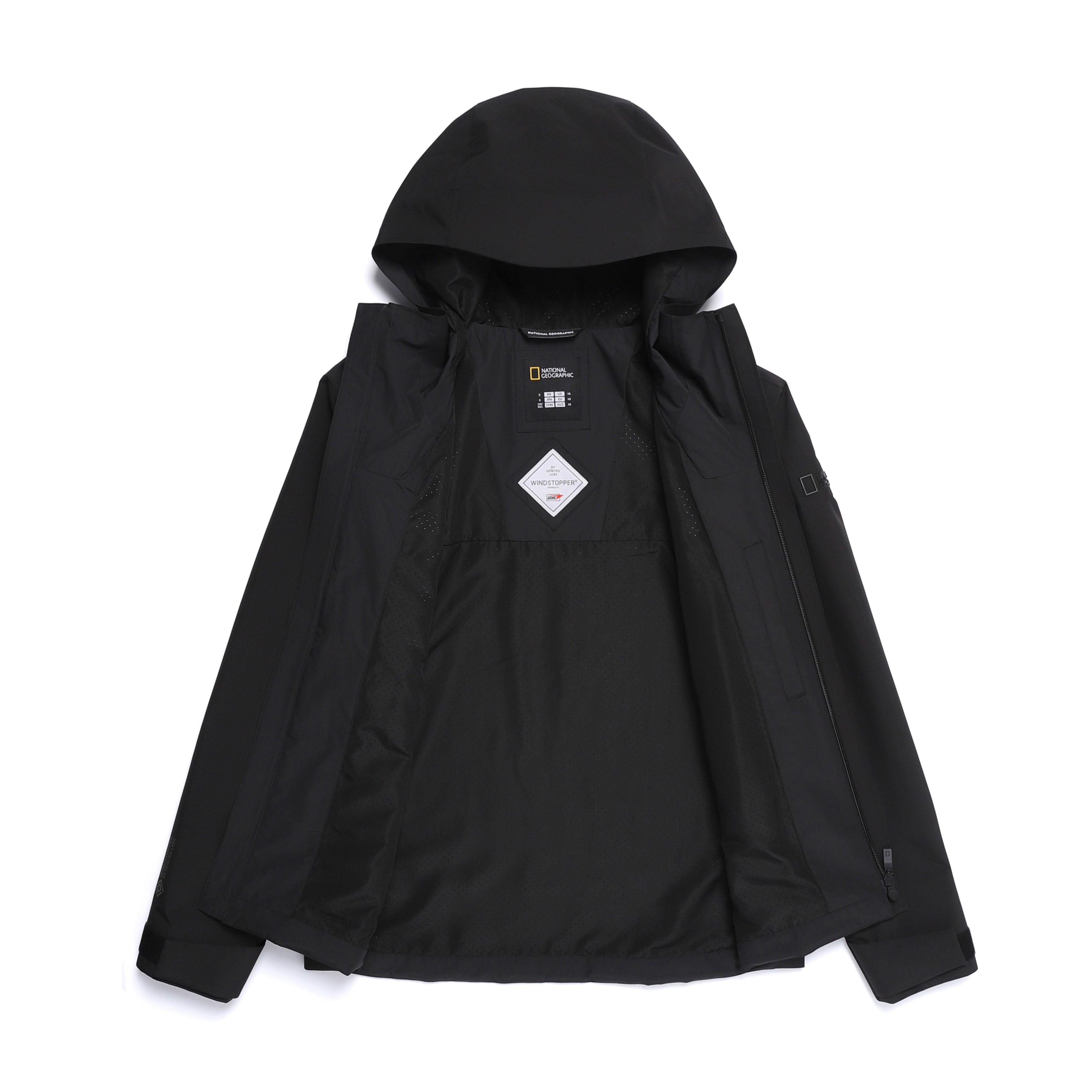 ATLAS WINDSTOPPER BY GORE-TEX LABS 2 LAYERS JACKET BLACK