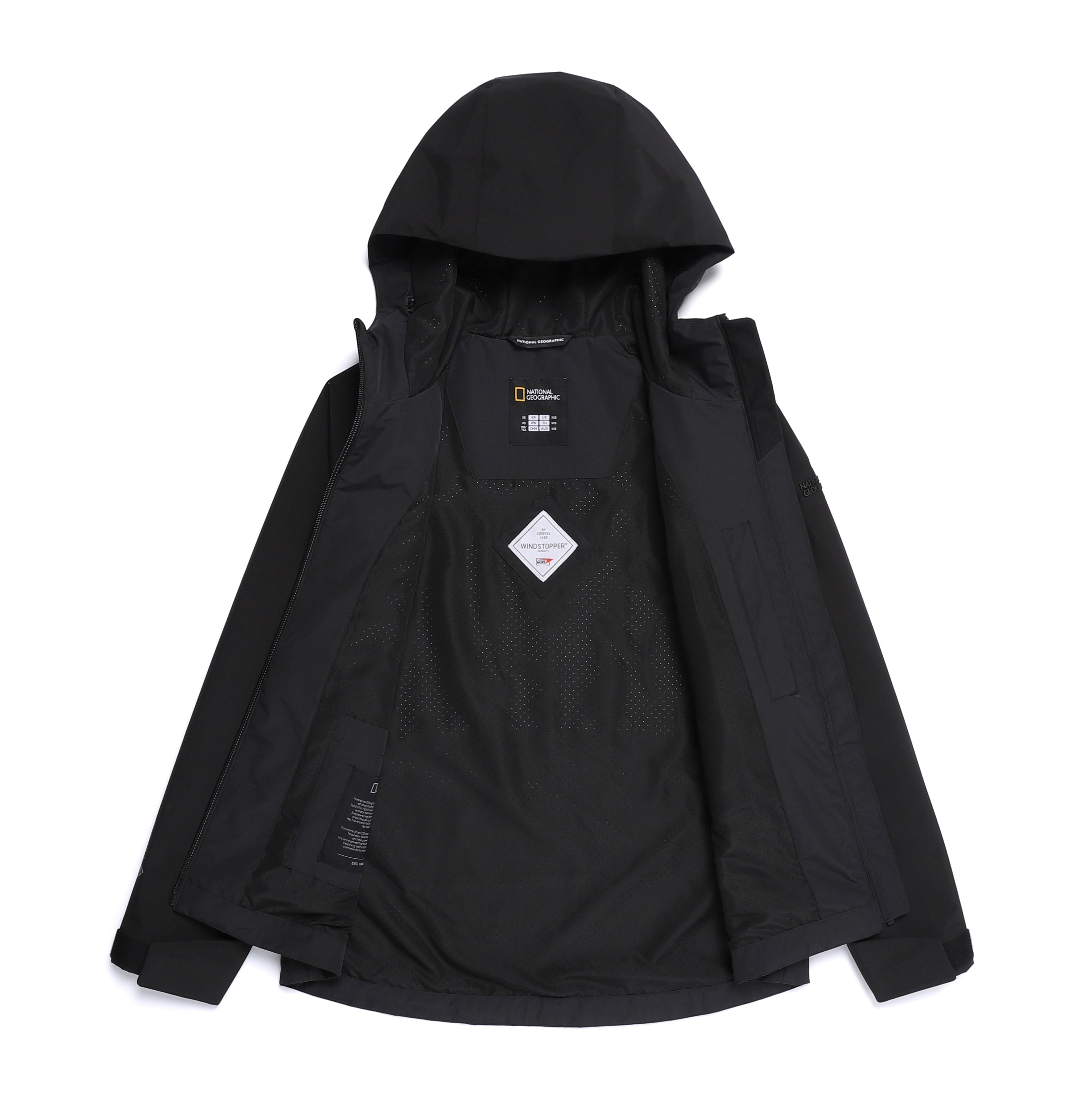 WOMEN ATLAS WINDSTOPPER BY GORE-TEX LABS 2 LAYERS JACKET BLACK