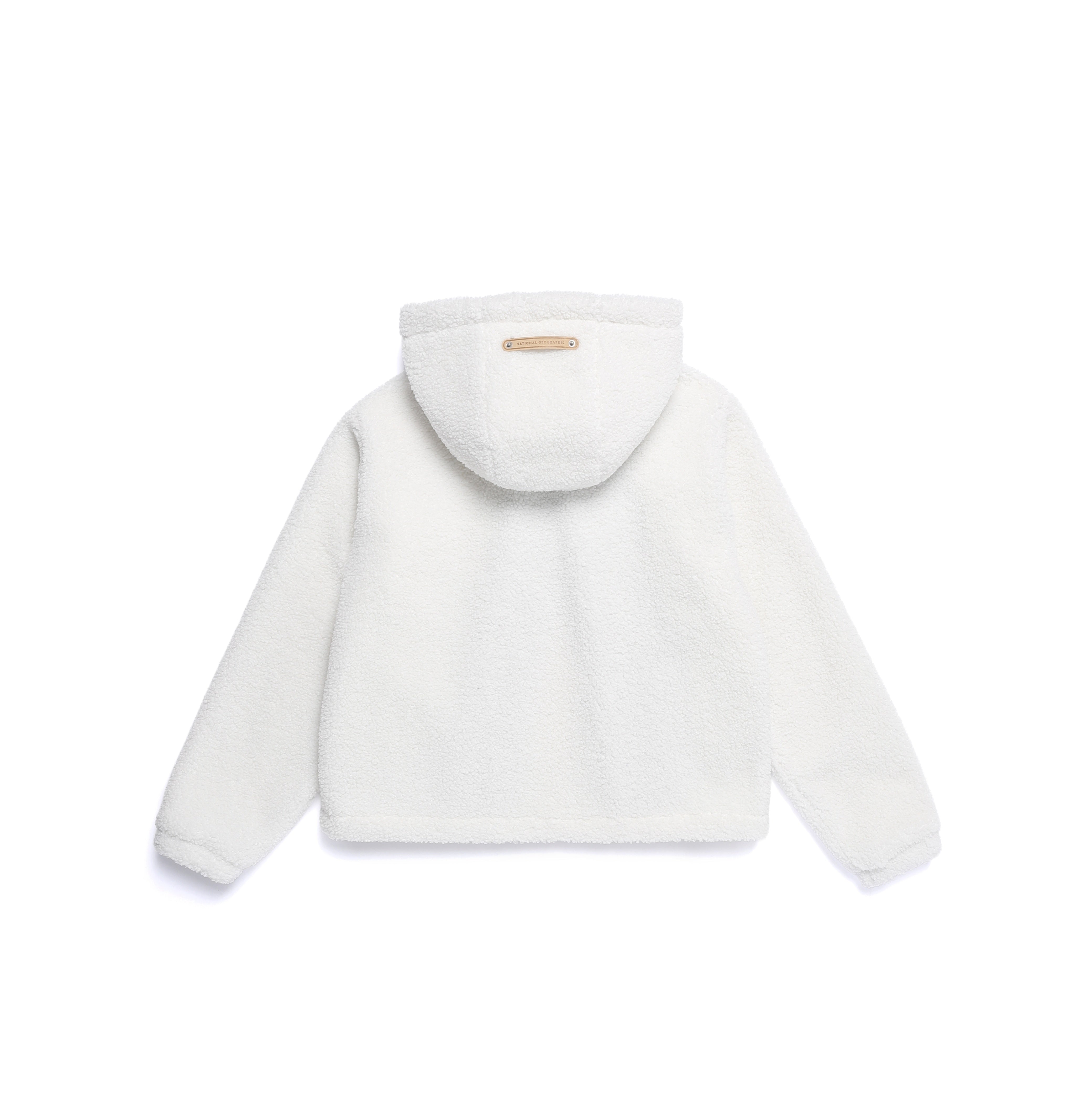 WOMEN FLEECE HOODED JUMPER O/WHITE