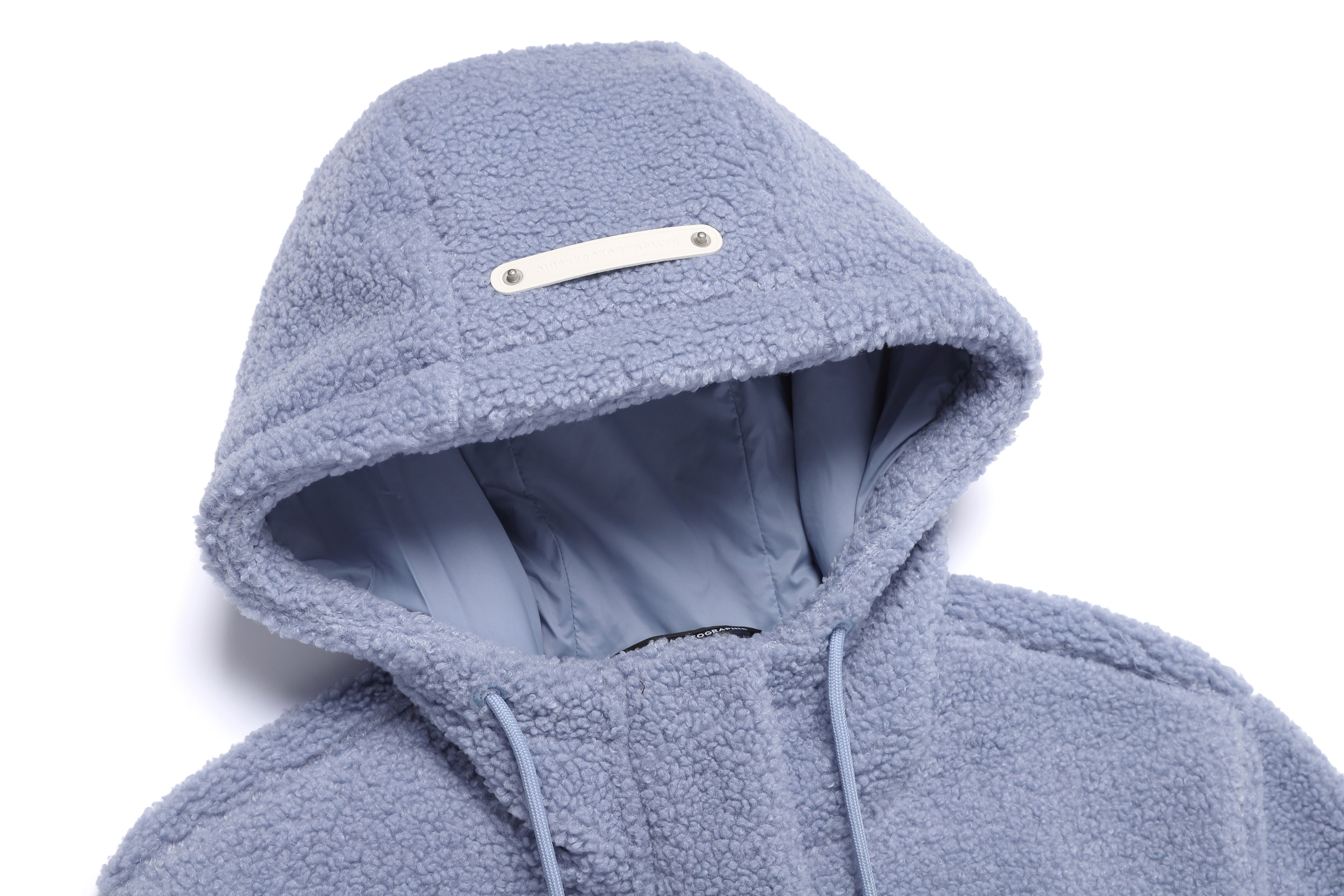 WOMEN FLEECE HOODED JUMPER L/BLUE