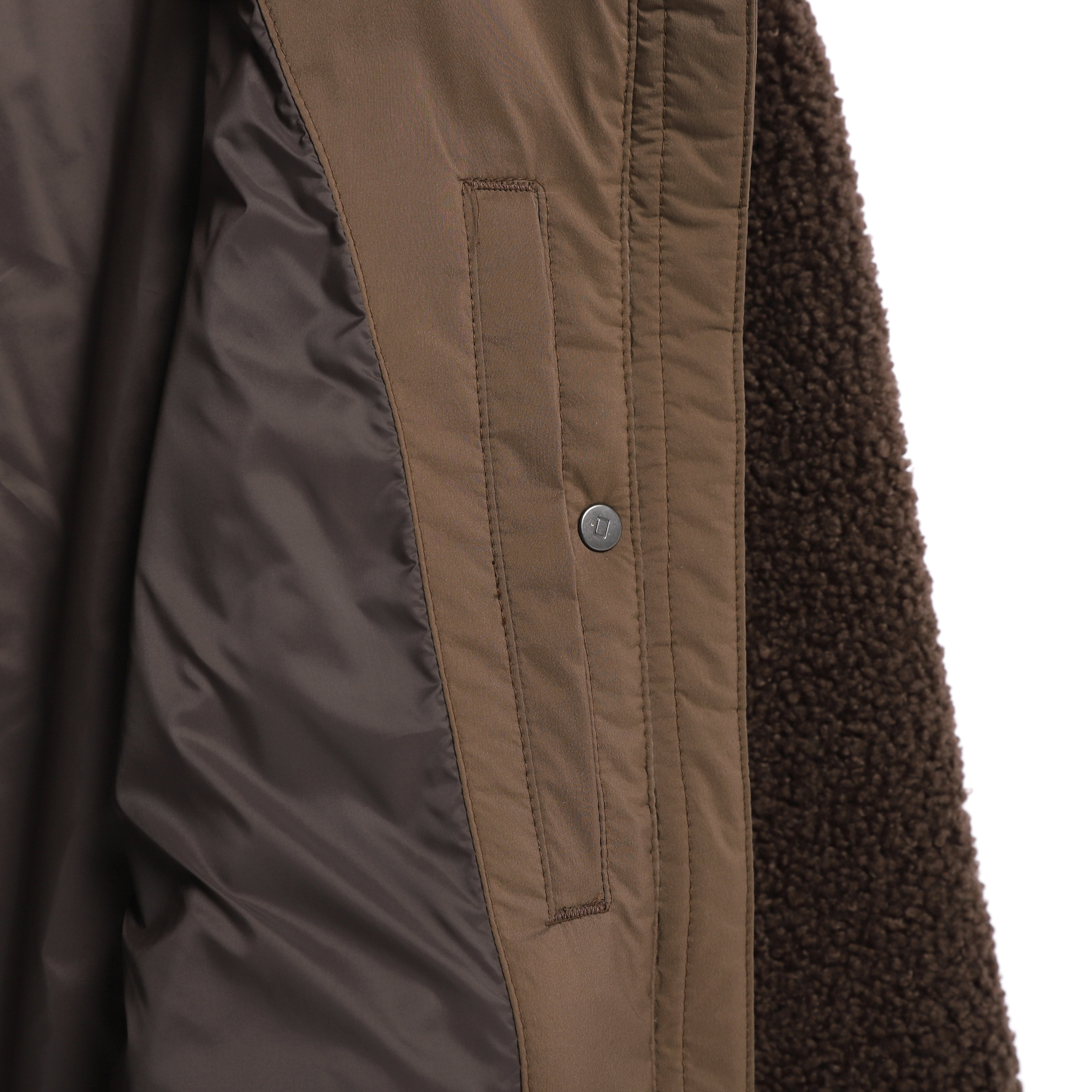 WOMEN FLEECE HOODED JUMPER BROWN