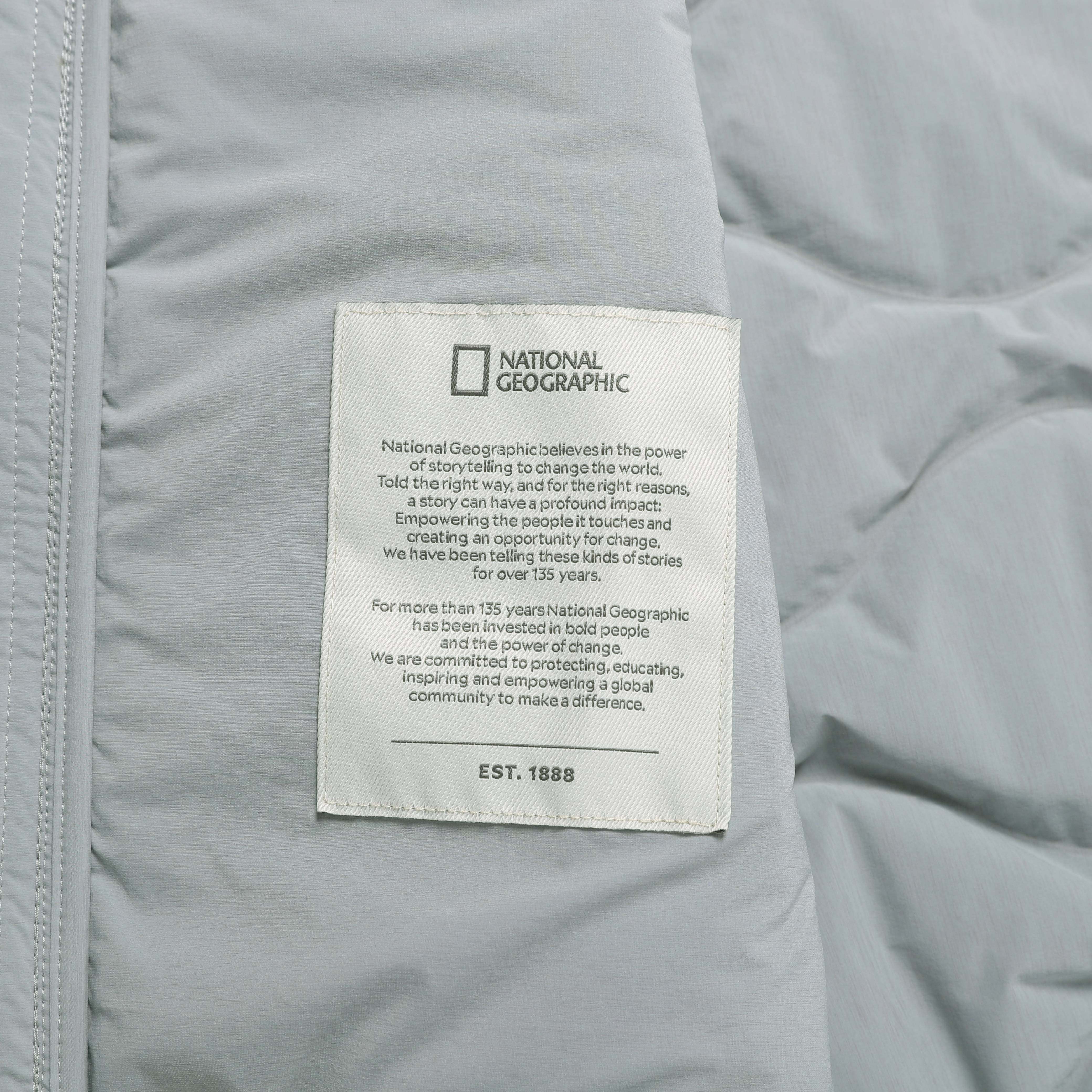 PO'O-ULI STANDNECK TUBE DUCK DOWN JUMPER STONE GREY