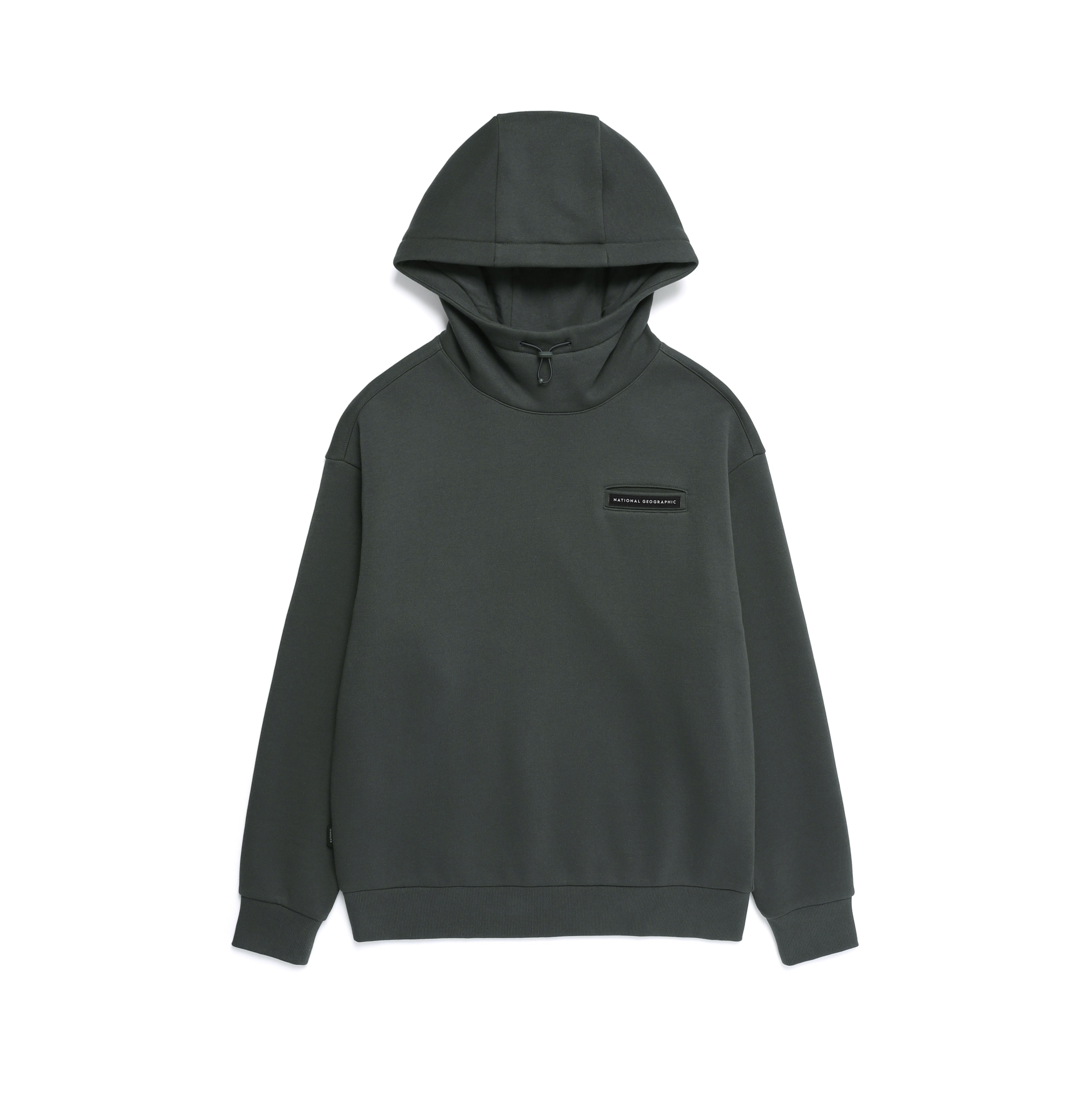 HIGH-NECK HOODIE WOOD GREY