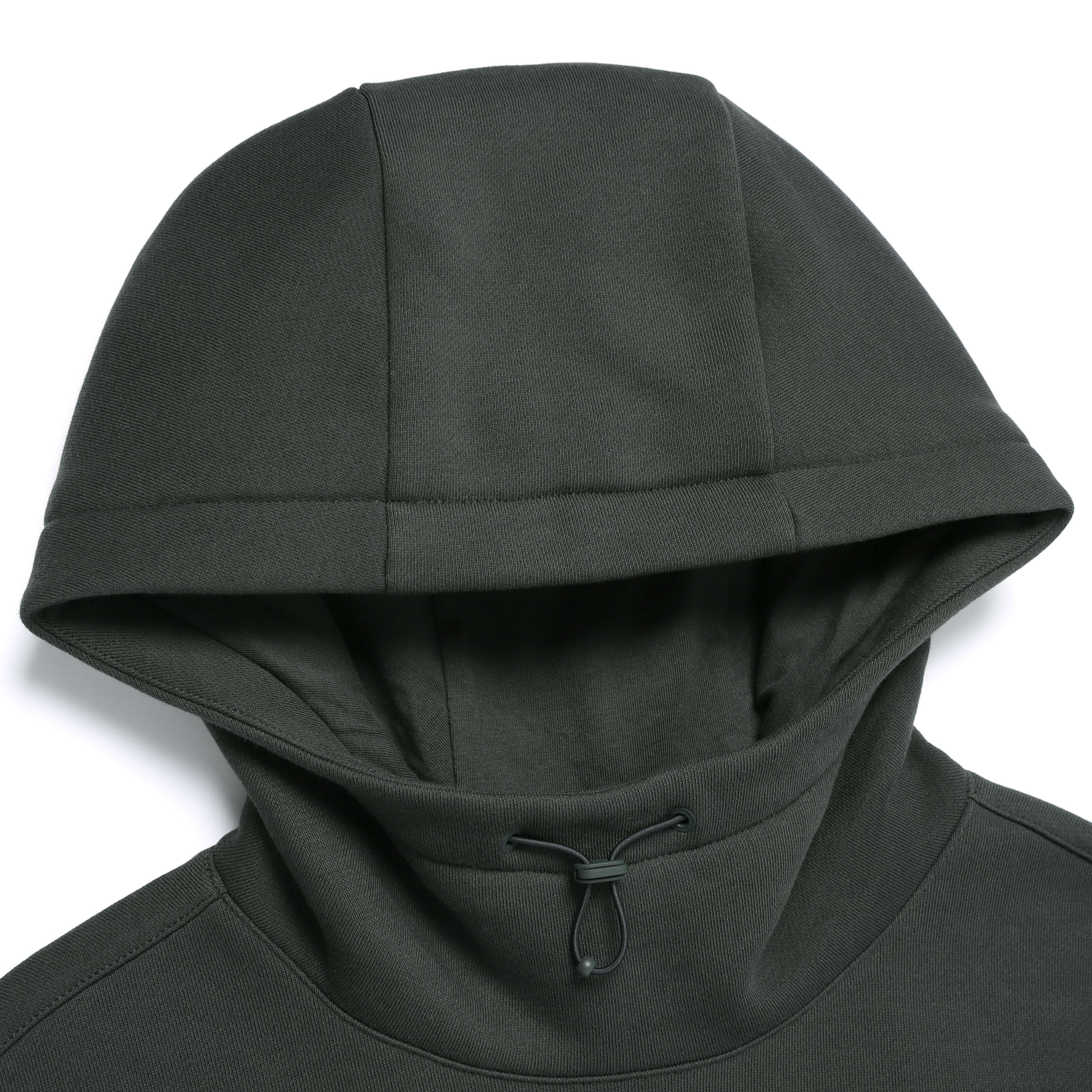 HIGH-NECK HOODIE WOOD GREY