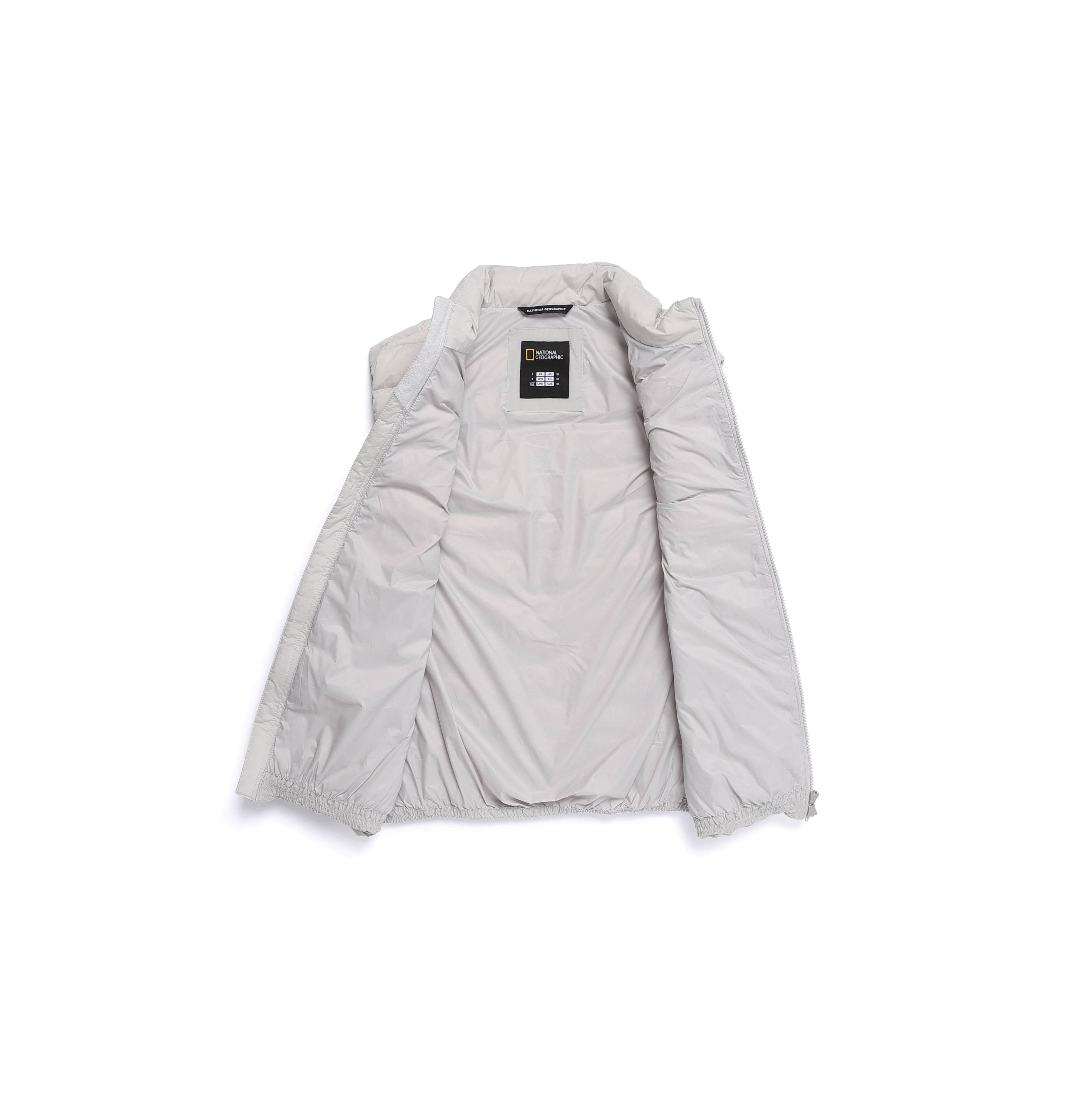 ATIK HIGH-NECK TUBE GOOSE DOWN VEST L/GREY