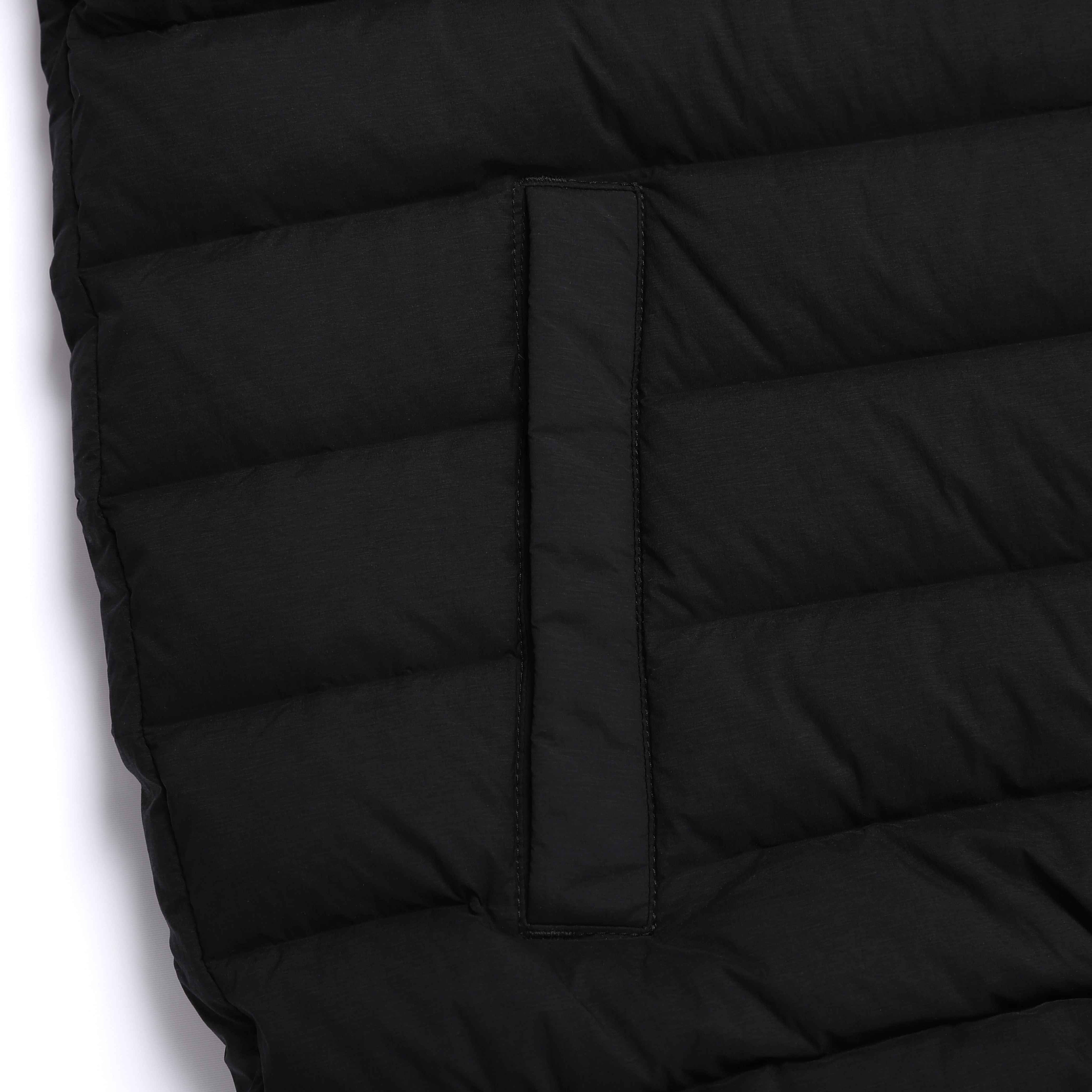ATIK HIGH-NECK TUBE GOOSE DOWN VEST BLACK