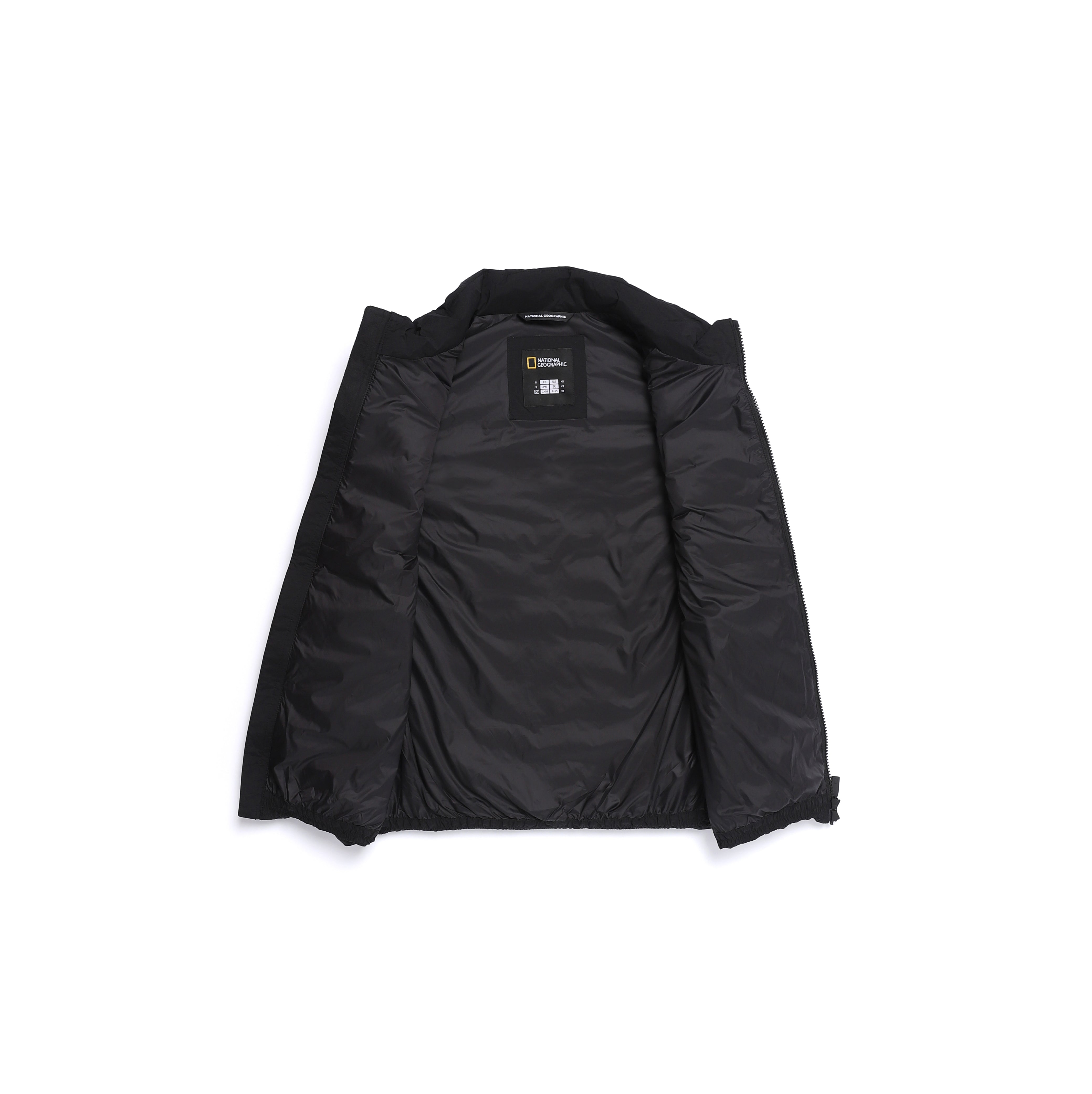 ATIK HIGH-NECK TUBE GOOSE DOWN VEST BLACK