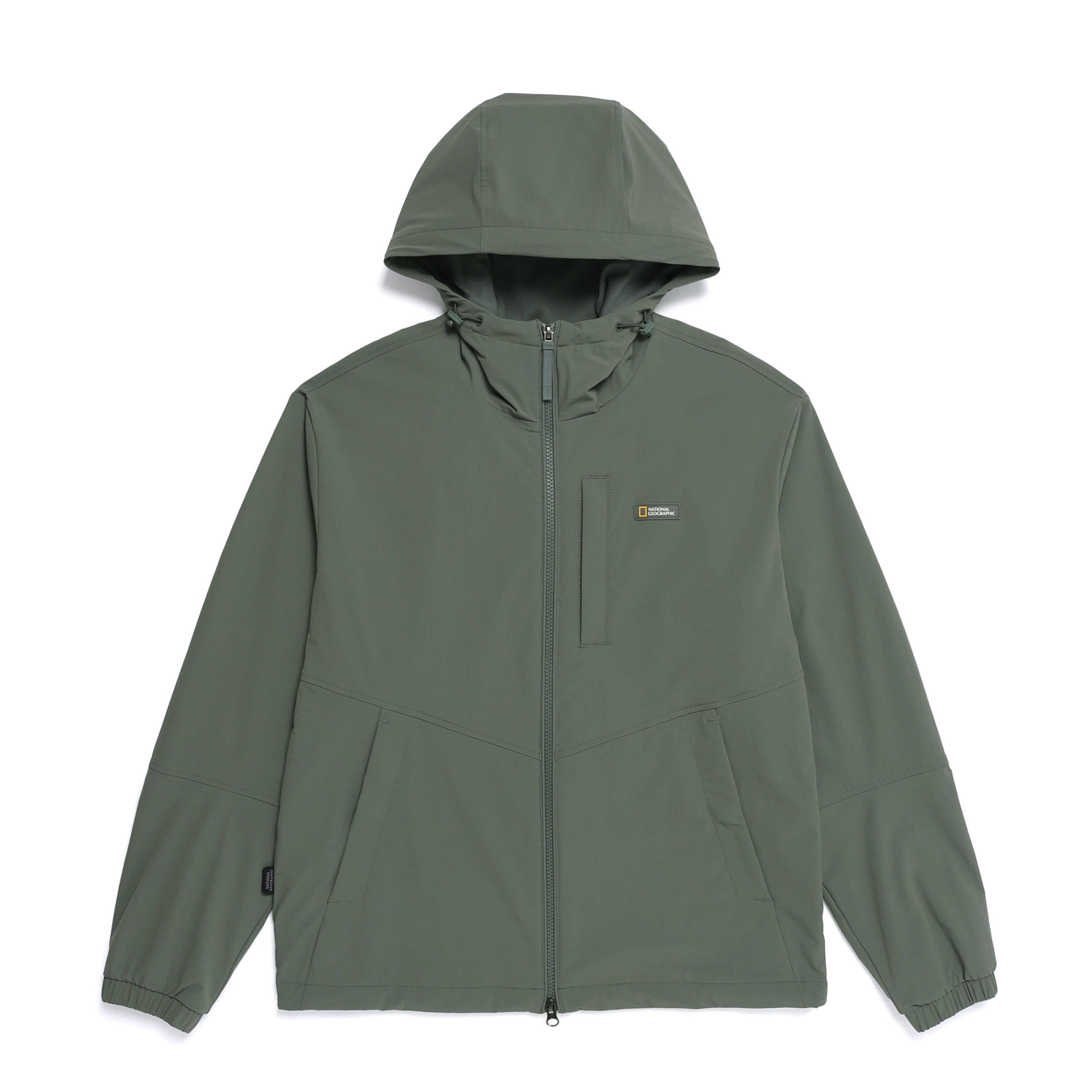 ARCHELON WOVEN STRETCH HOODIE ZIP-UP KHAKI