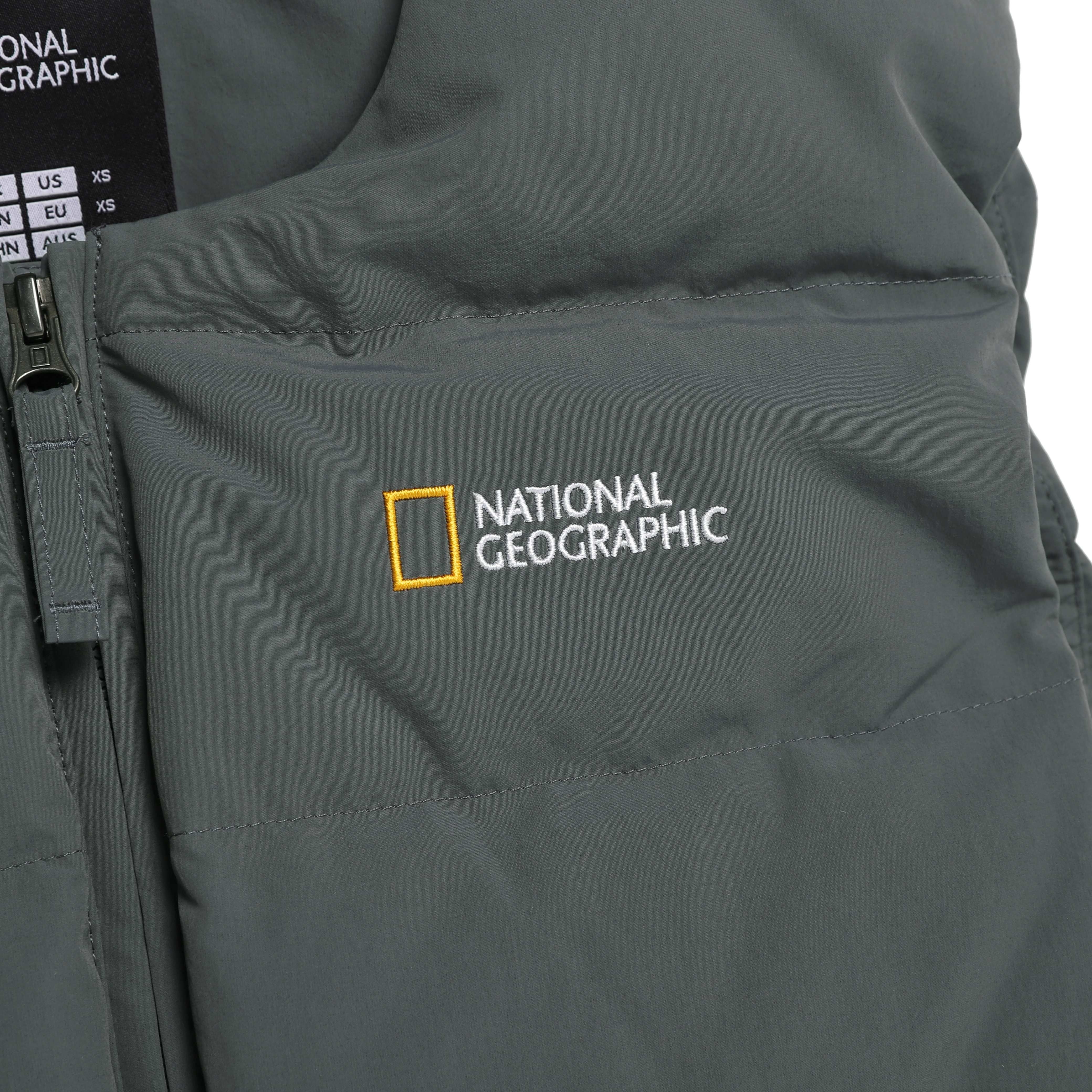 HERON U NECK LIGHTWEIGHT GOOSE DOWN VEST STONE GREY