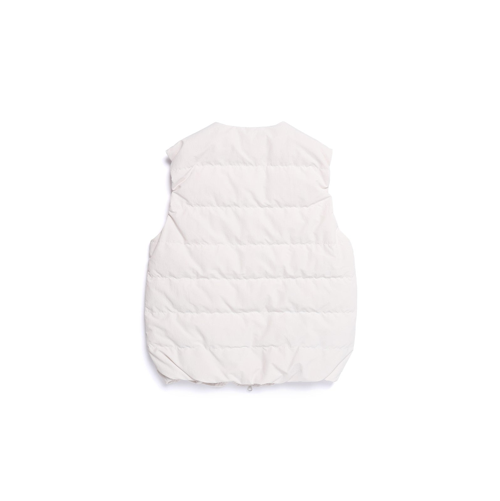 HERON U NECK LIGHTWEIGHT GOOSE DOWN VEST CRYSTAL BEIGE