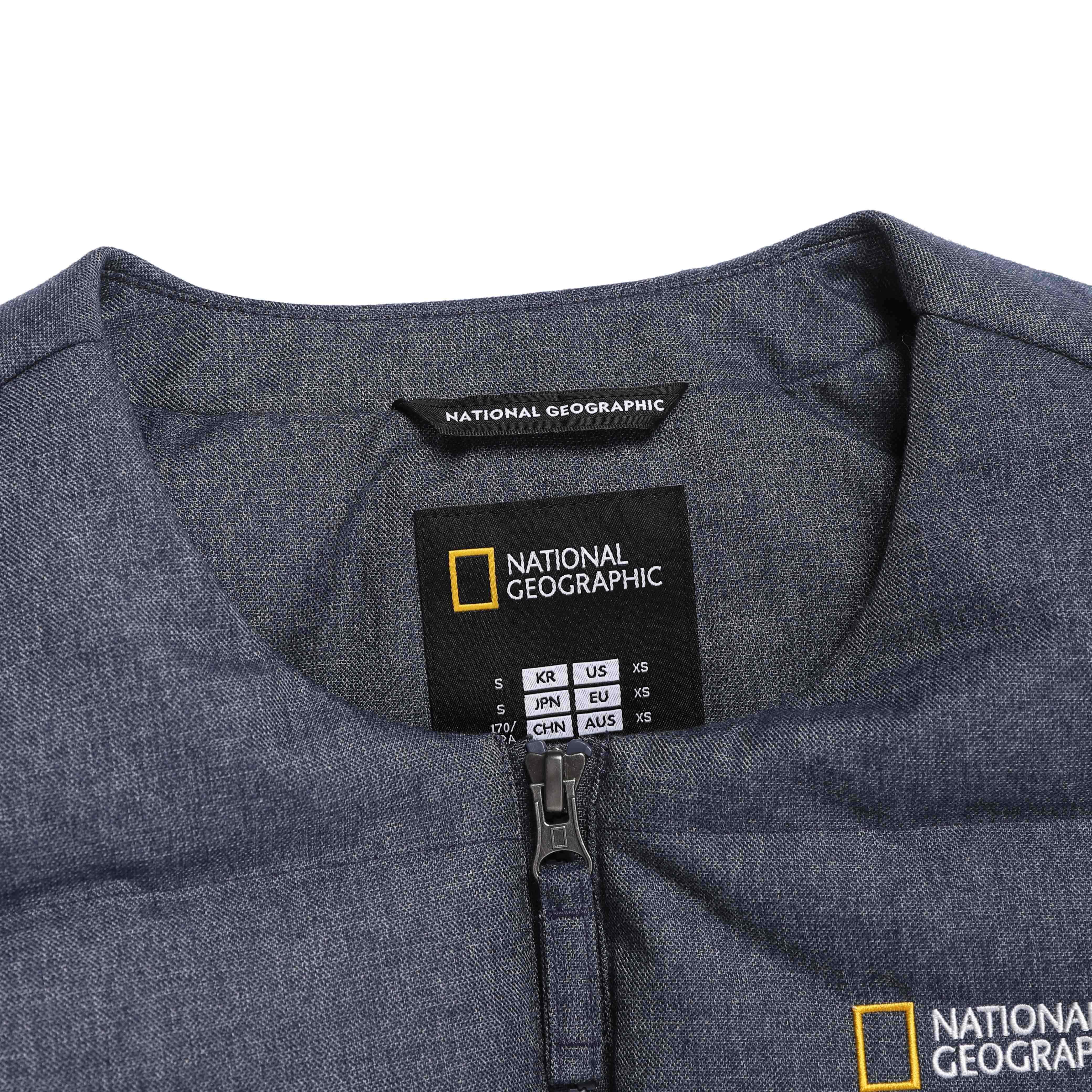 HERON U NECK LIGHTWEIGHT GOOSE DOWN VEST (DENIM) INDIGO