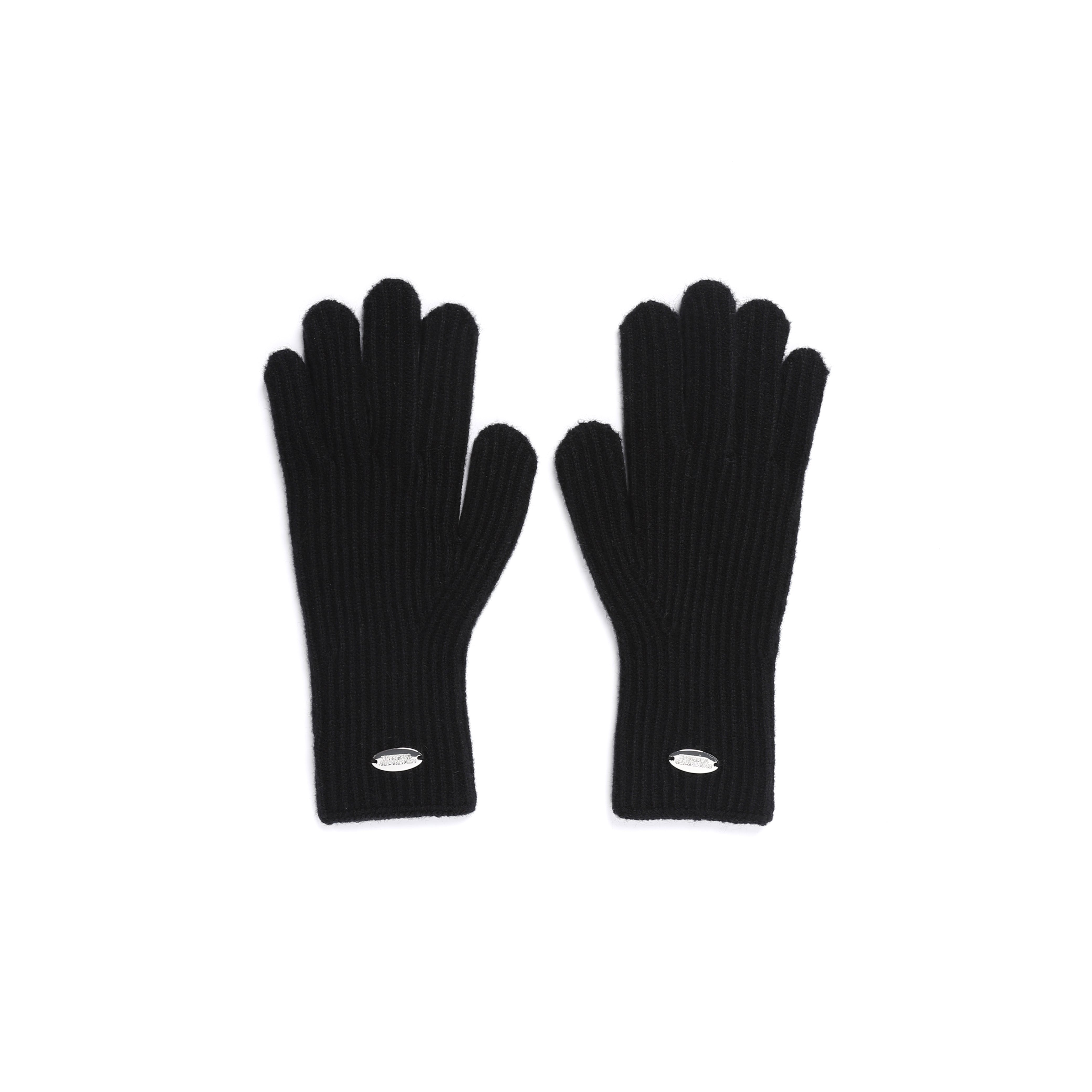 COZY KNIT GLOVES BLACK