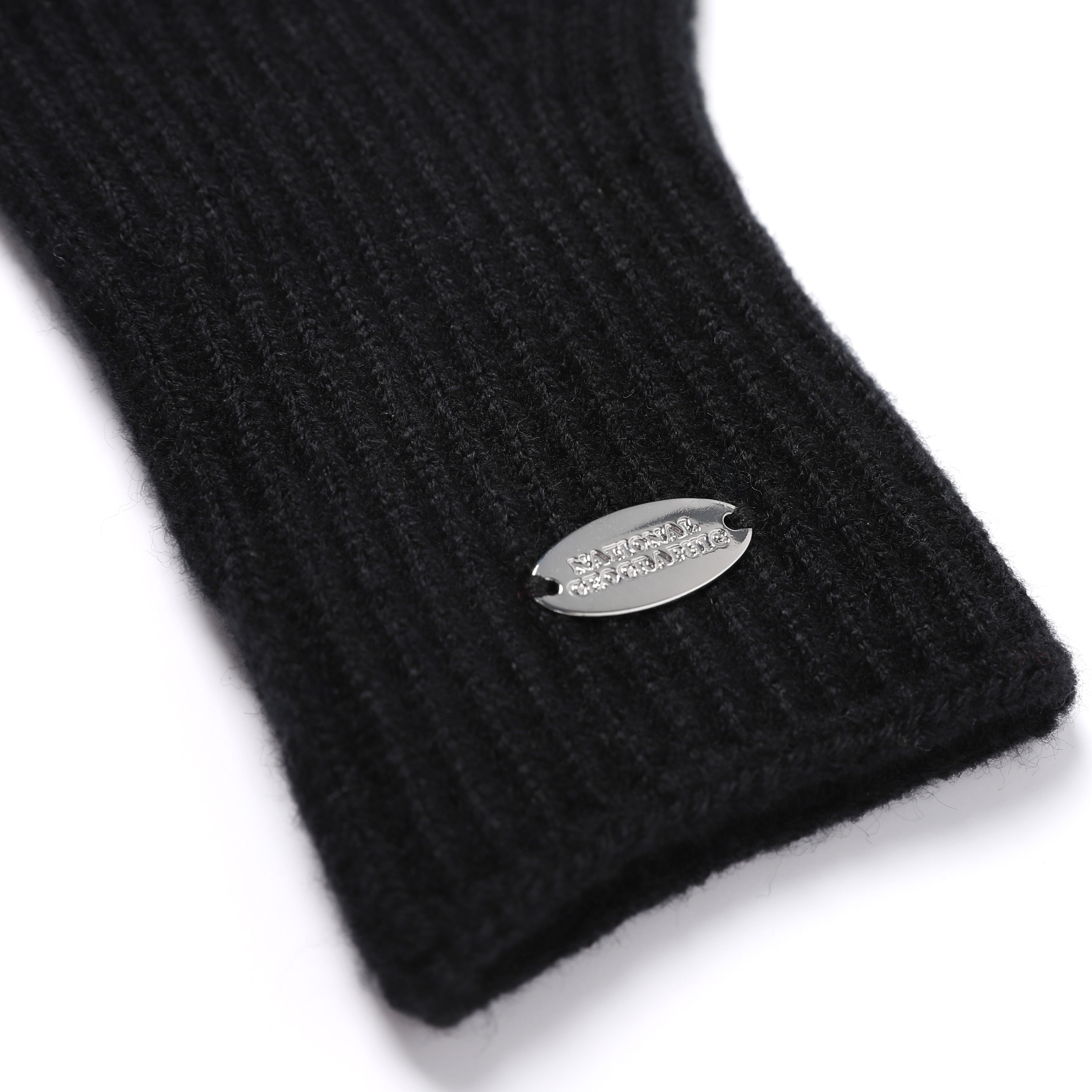 COZY KNIT GLOVES BLACK