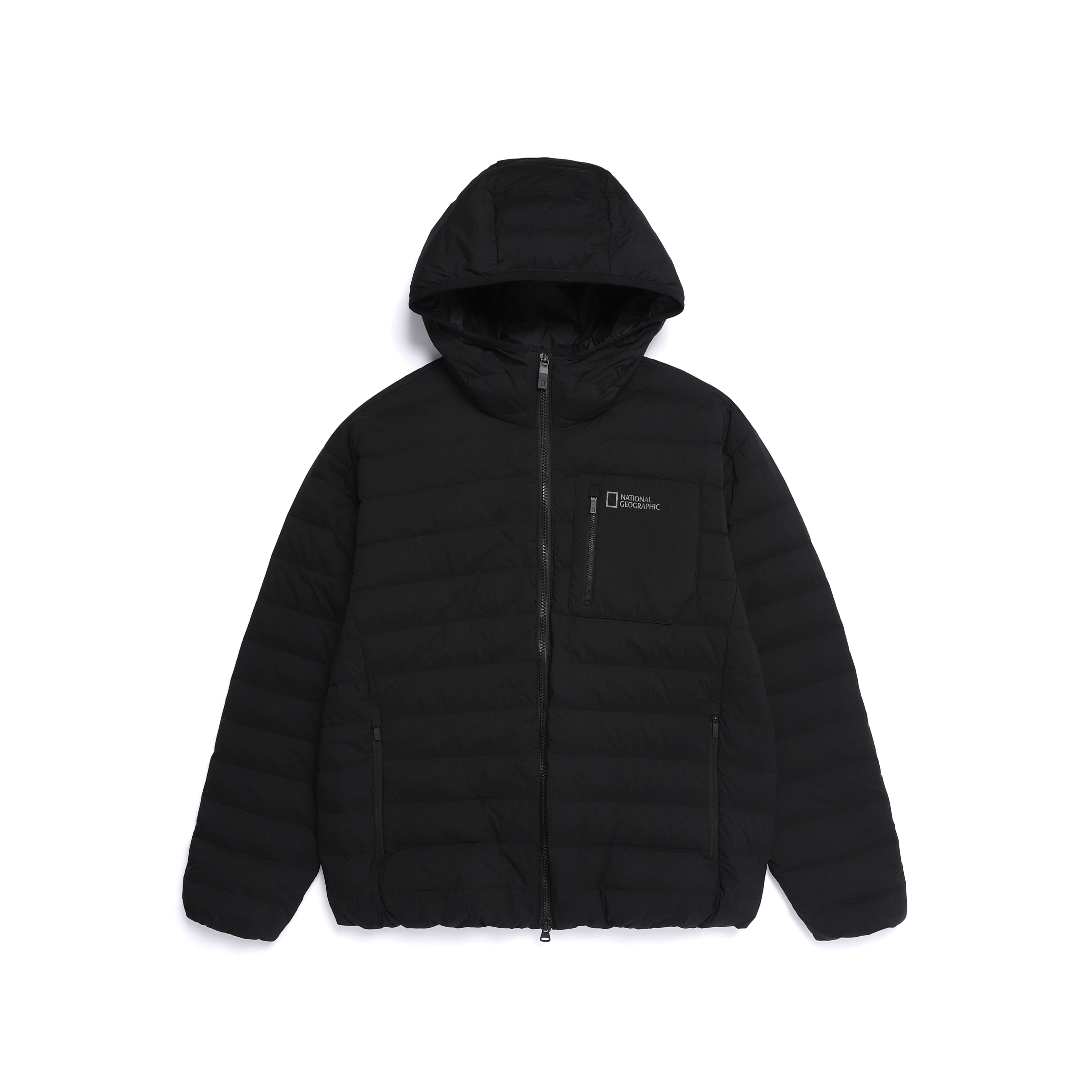 ATIK HOODED TUBE GOOSE DOWN JUMPER BLACK