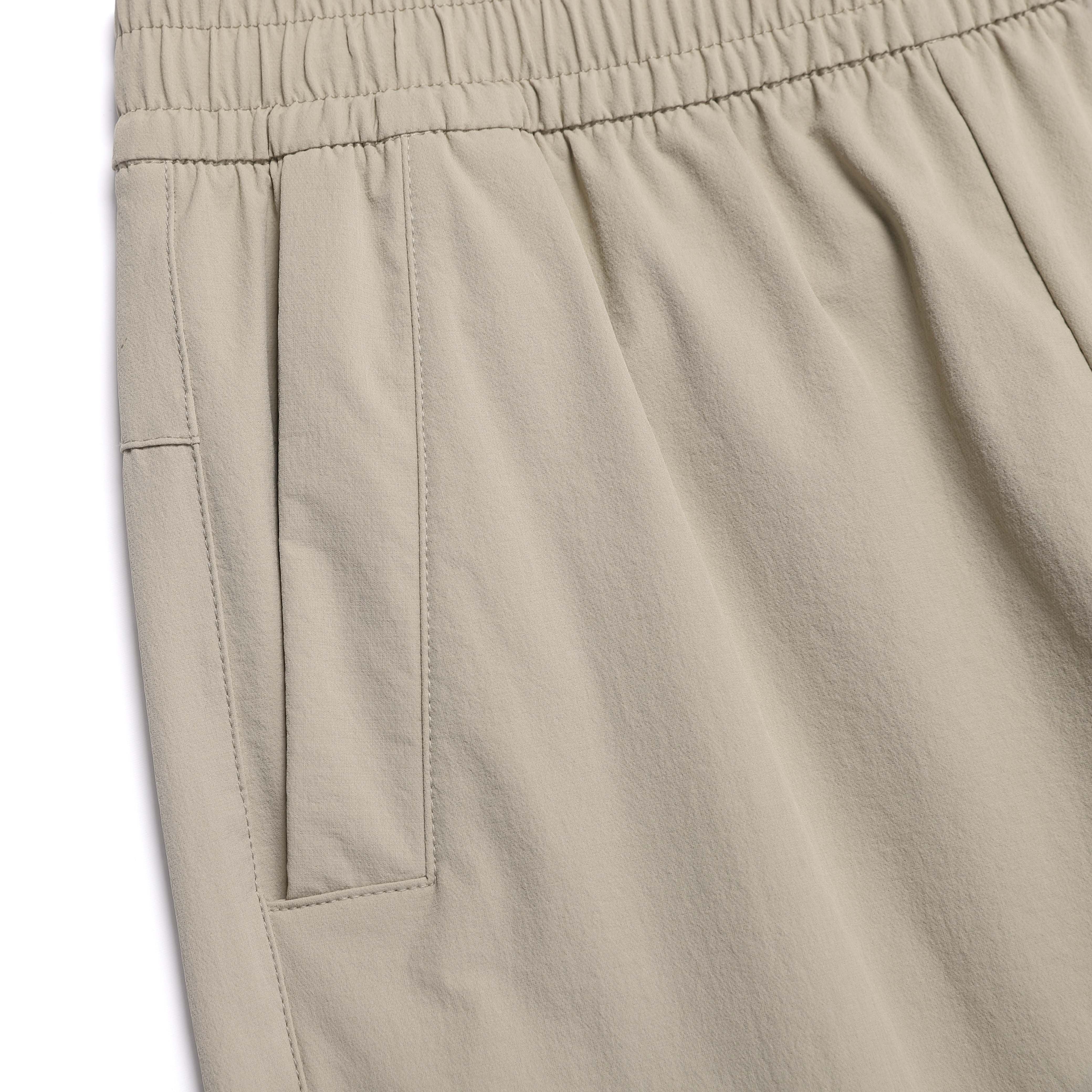ARCHELON WOVEN STRAIGHT PANTS MOURNING BEIGE