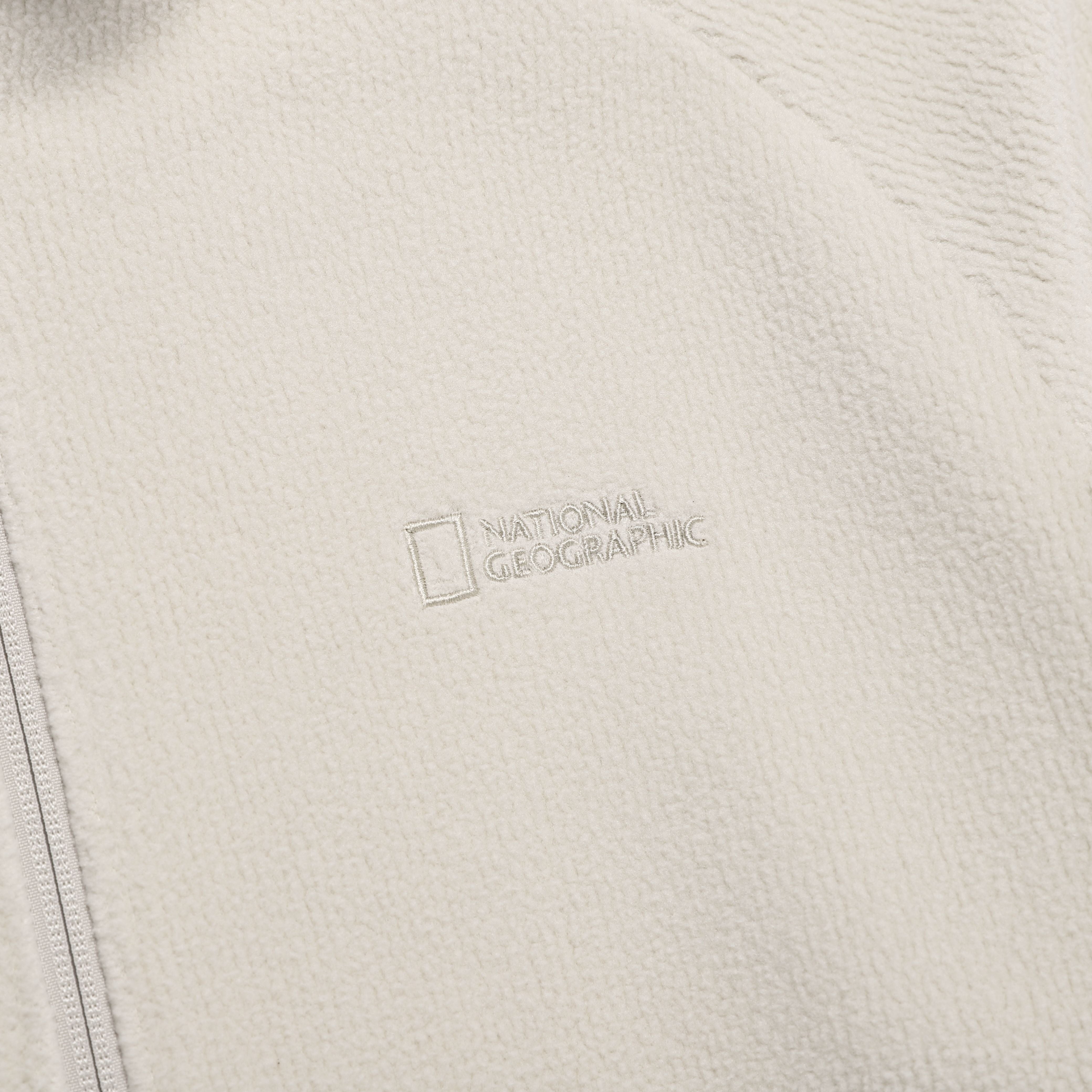 FLEECE HIGH NECK ZIP UP SILVER BIRCH