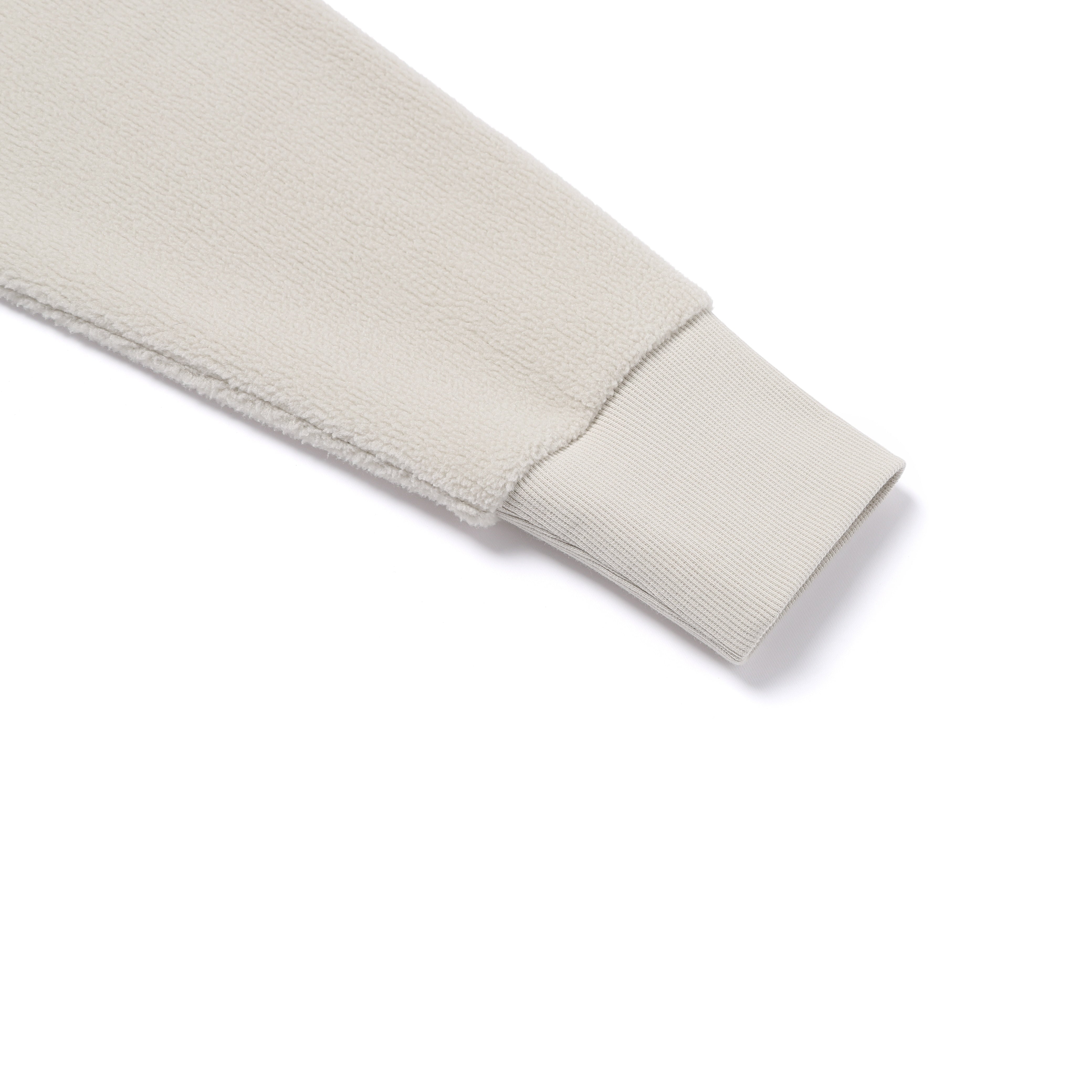 FLEECE HIGH NECK ZIP UP SILVER BIRCH