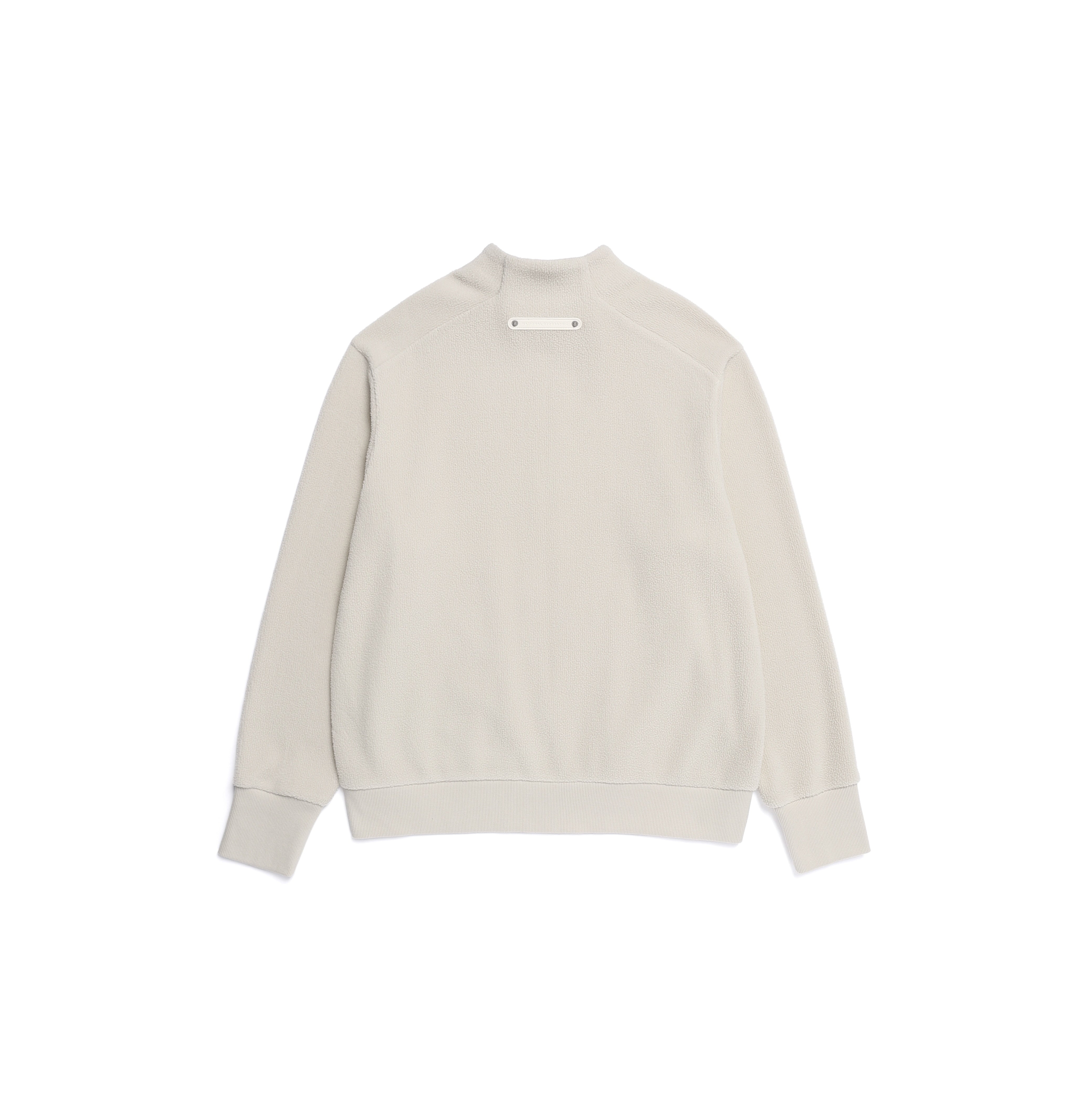 FLEECE HIGH NECK ZIP UP SILVER BIRCH