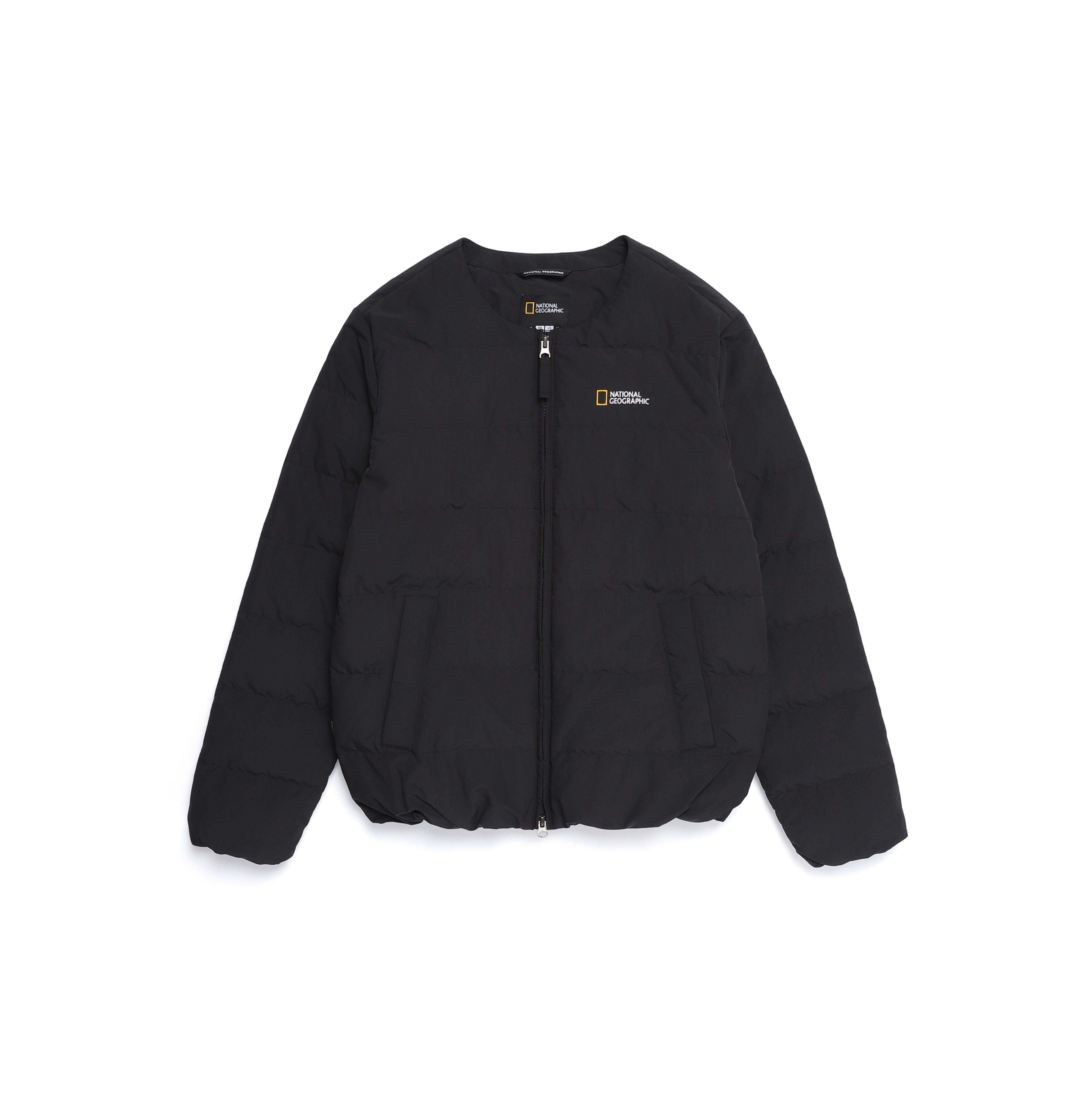 HERON U NECK QUILTING GOOSE DOWN JUMPER BLACK