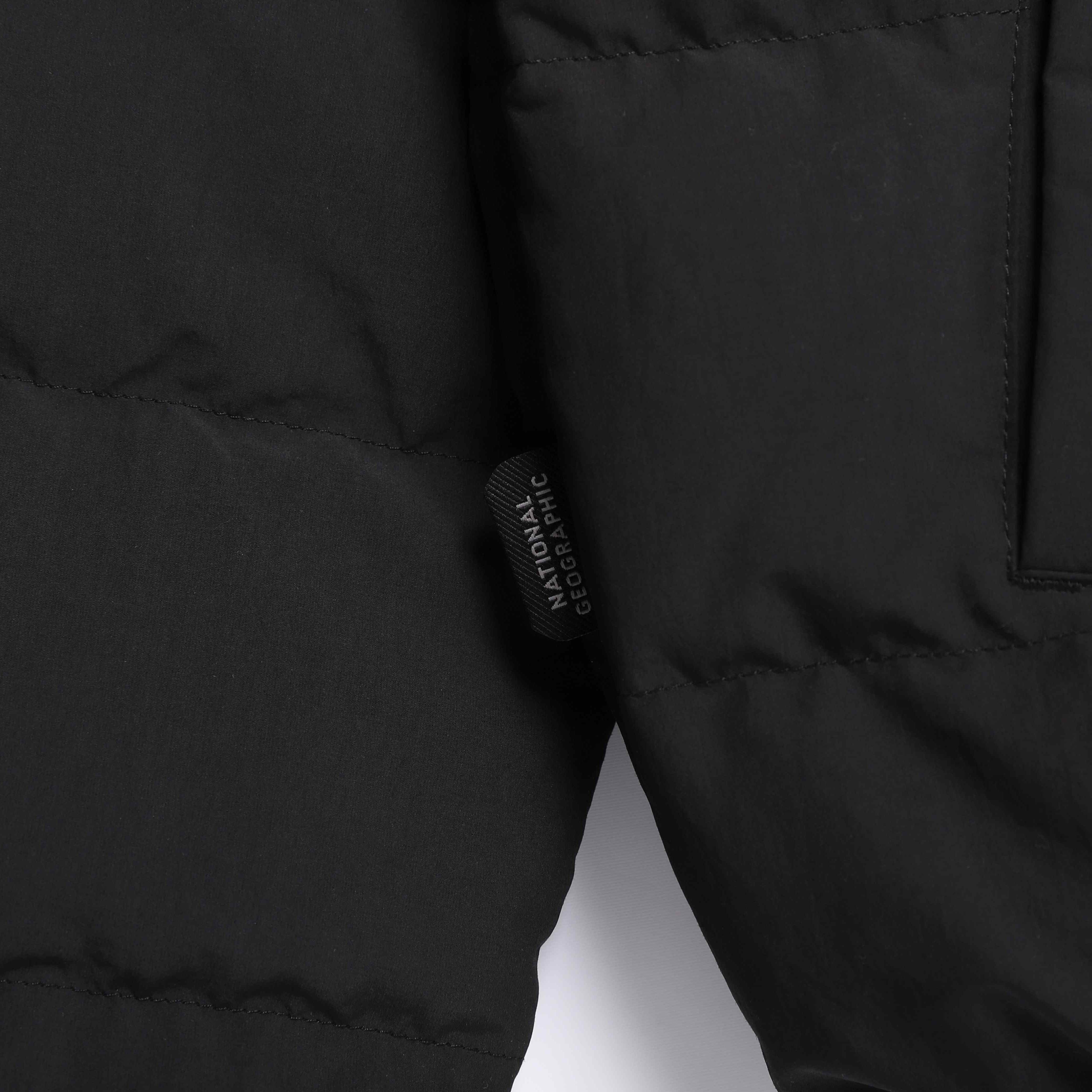 HERON U NECK QUILTING GOOSE DOWN JUMPER BLACK