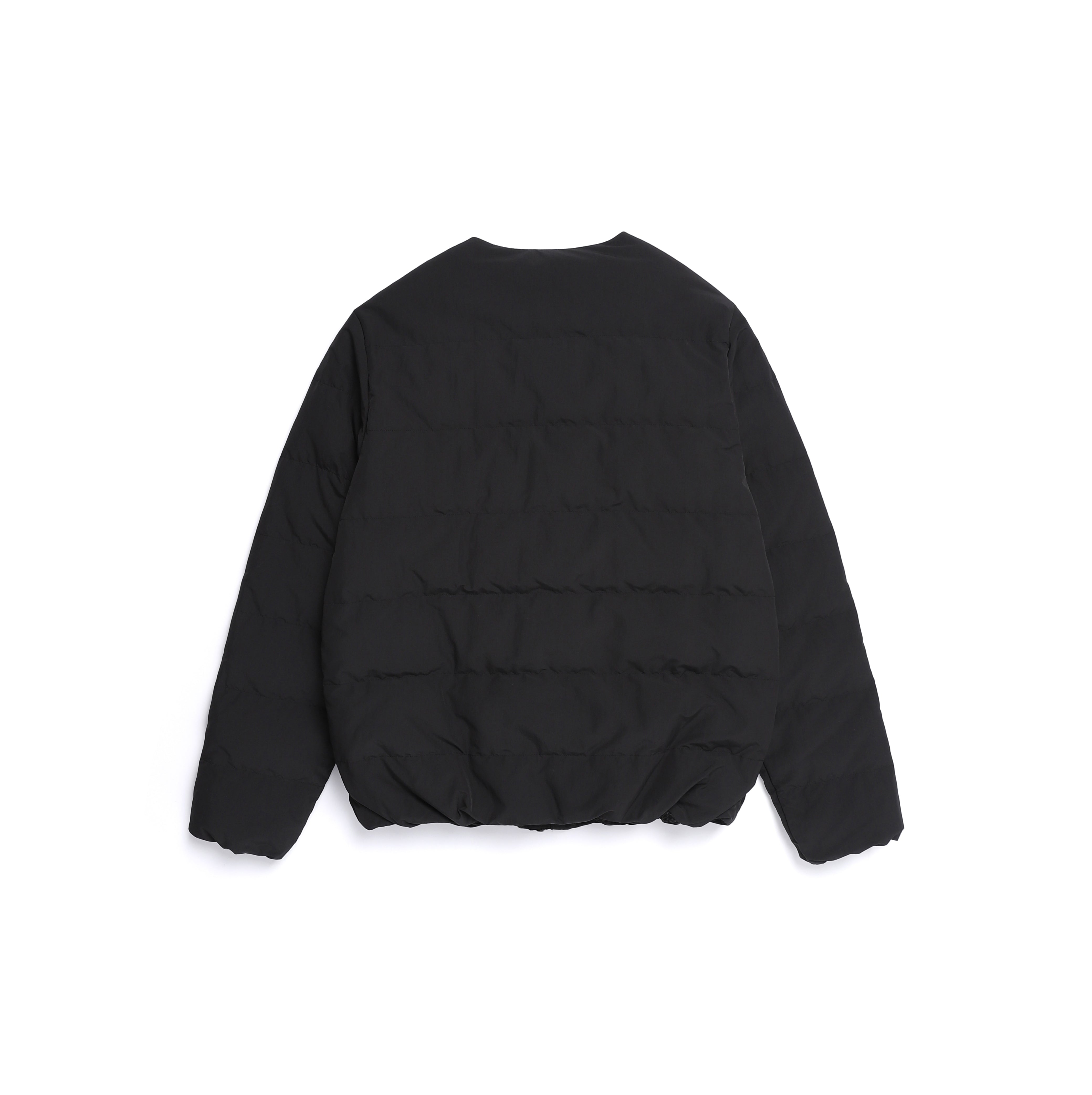 HERON U NECK QUILTING GOOSE DOWN JUMPER BLACK