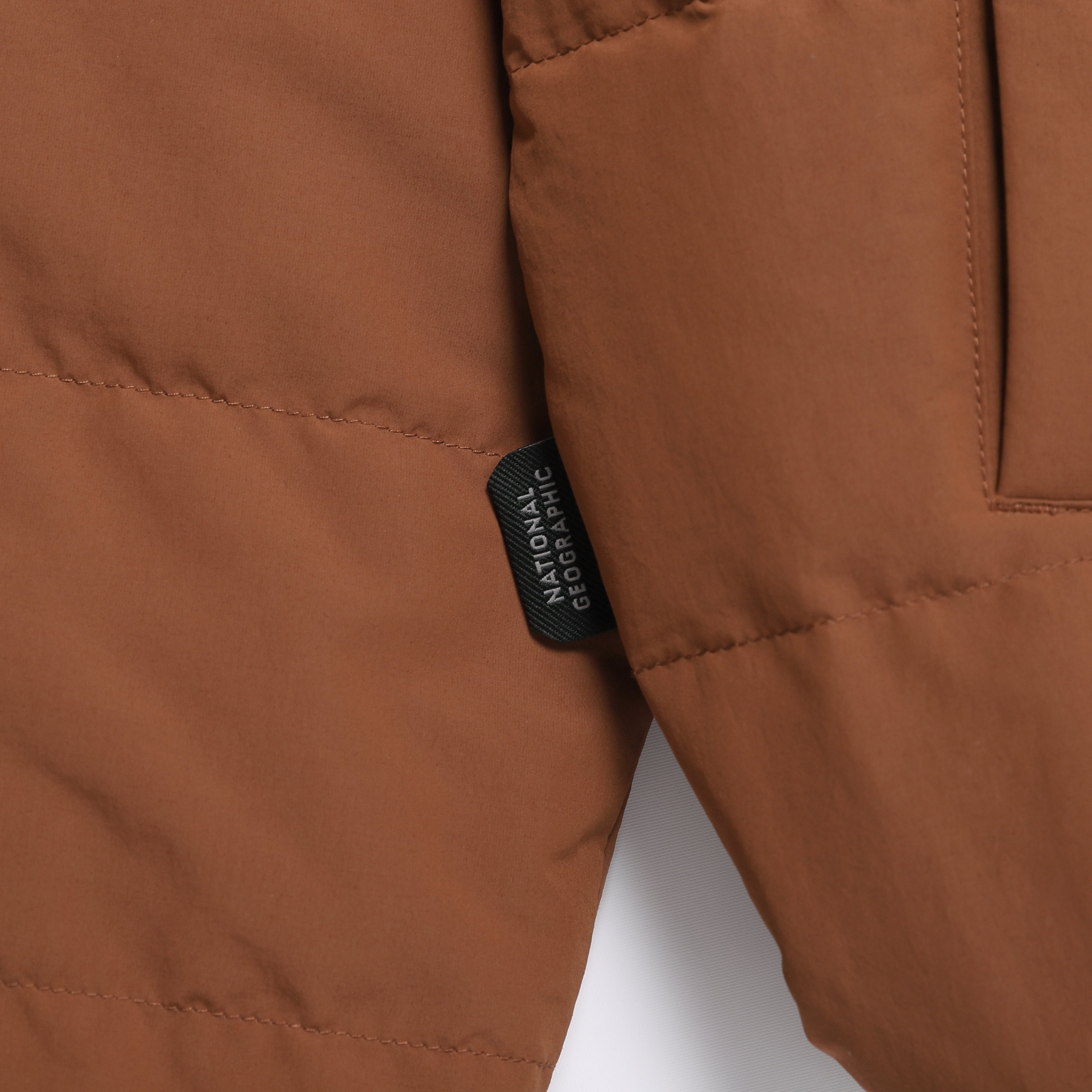 HERON U NECK QUILTING GOOSE DOWN JUMPER BRICK