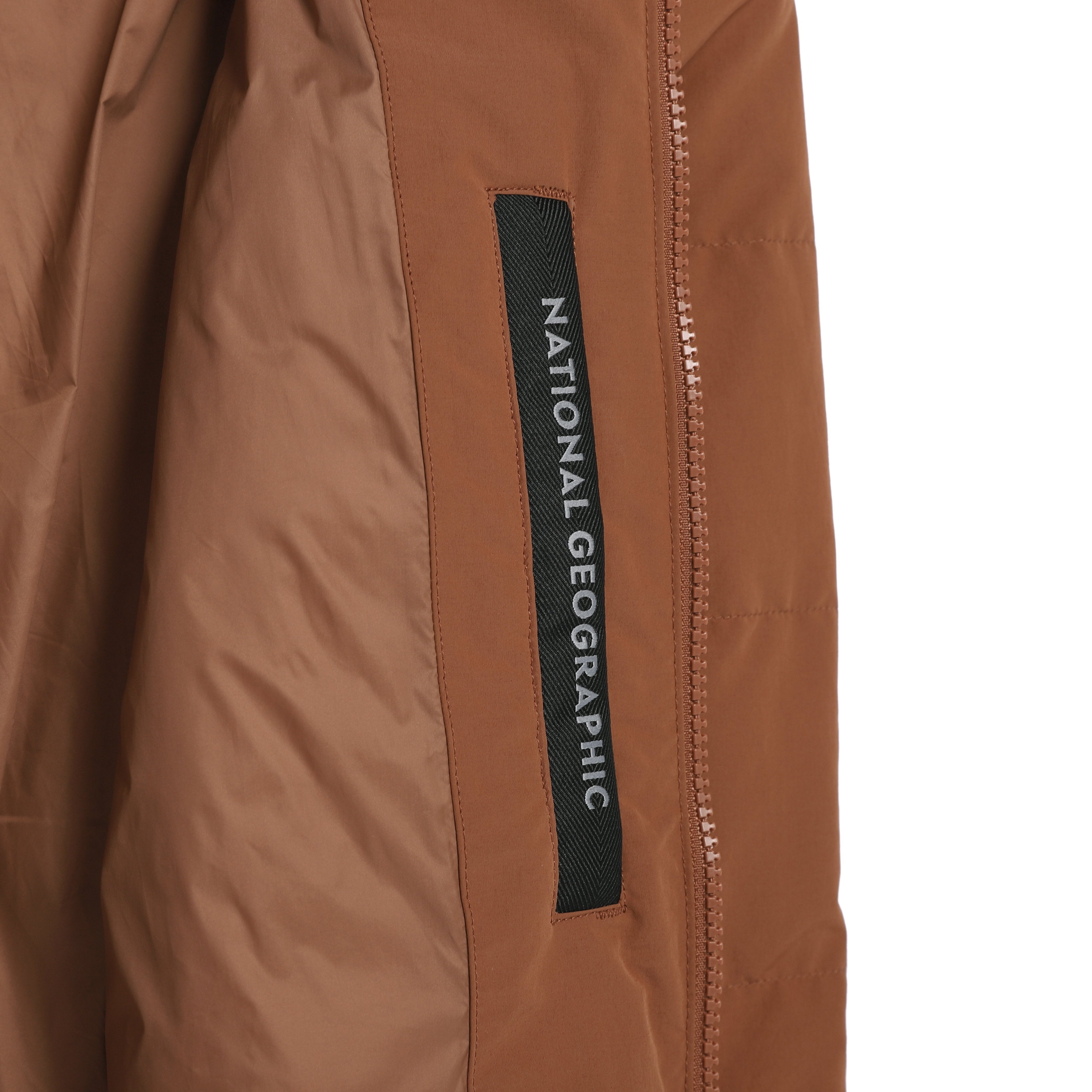 HERON U NECK QUILTING GOOSE DOWN JUMPER BRICK