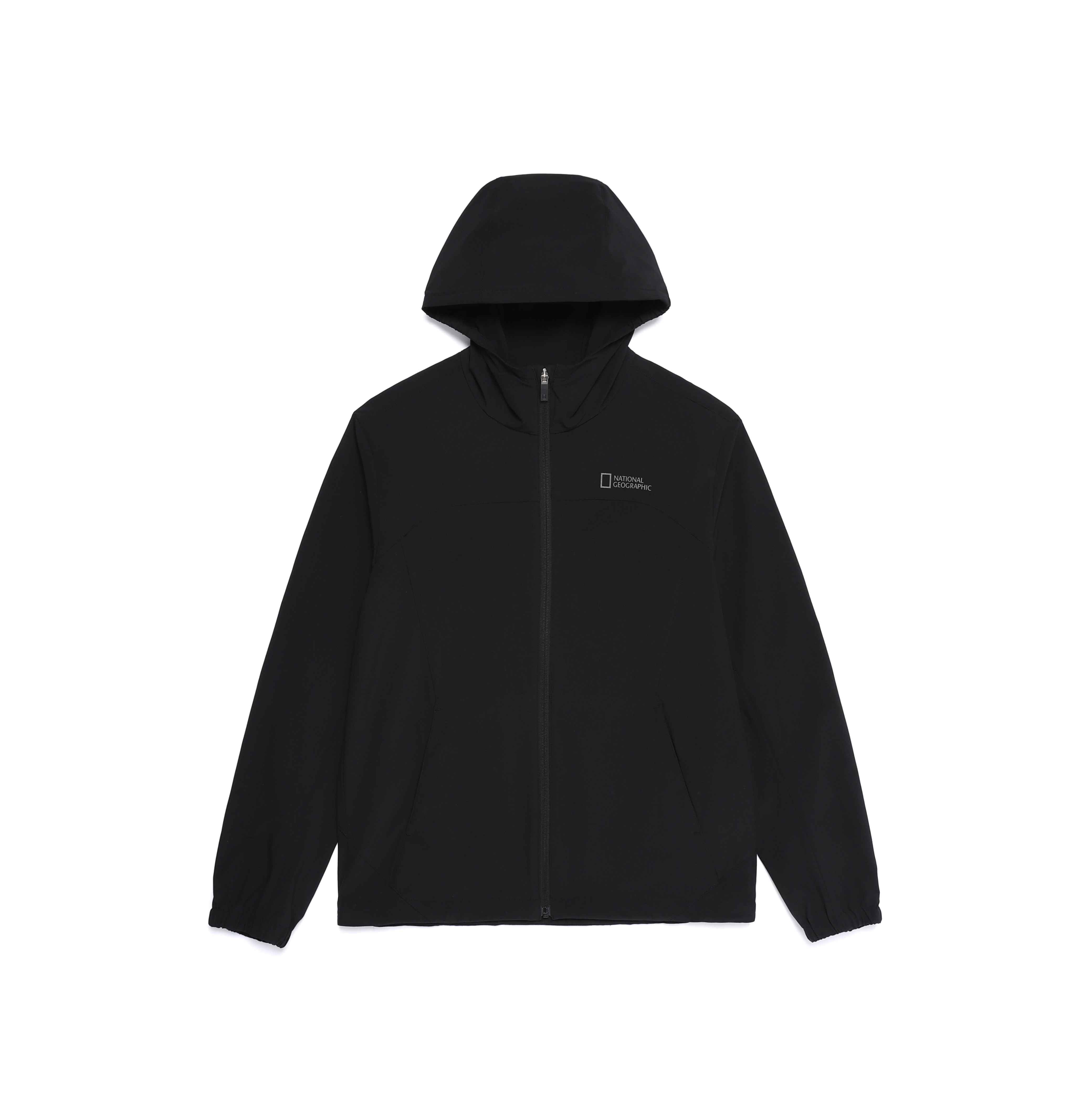 BEID LIGHTWEIGHT HOODED ZIP-UP JACKET BLACK