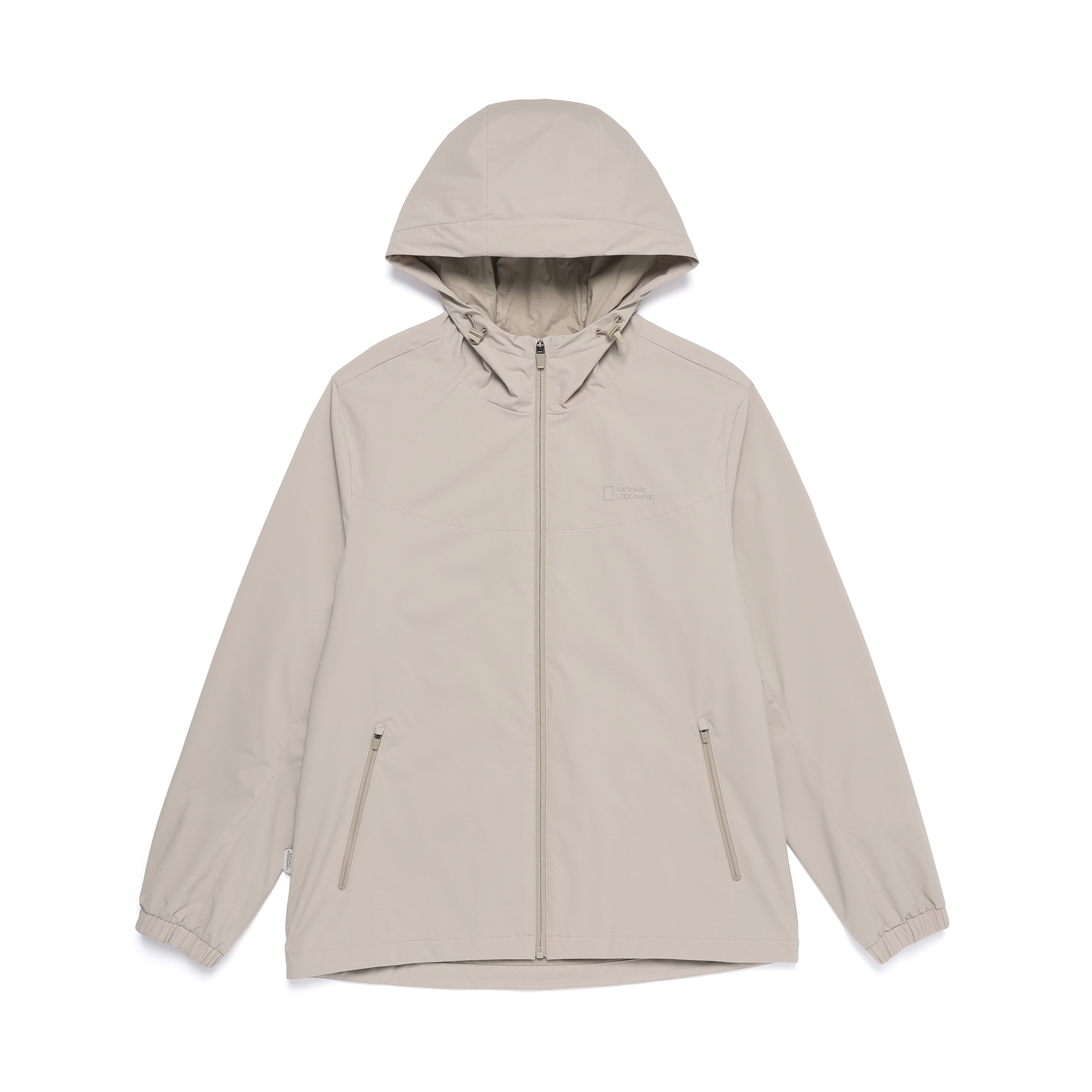 WOMEN PECCARY SOFT SHELL HOOD JUMPER MOURNING BEIGE