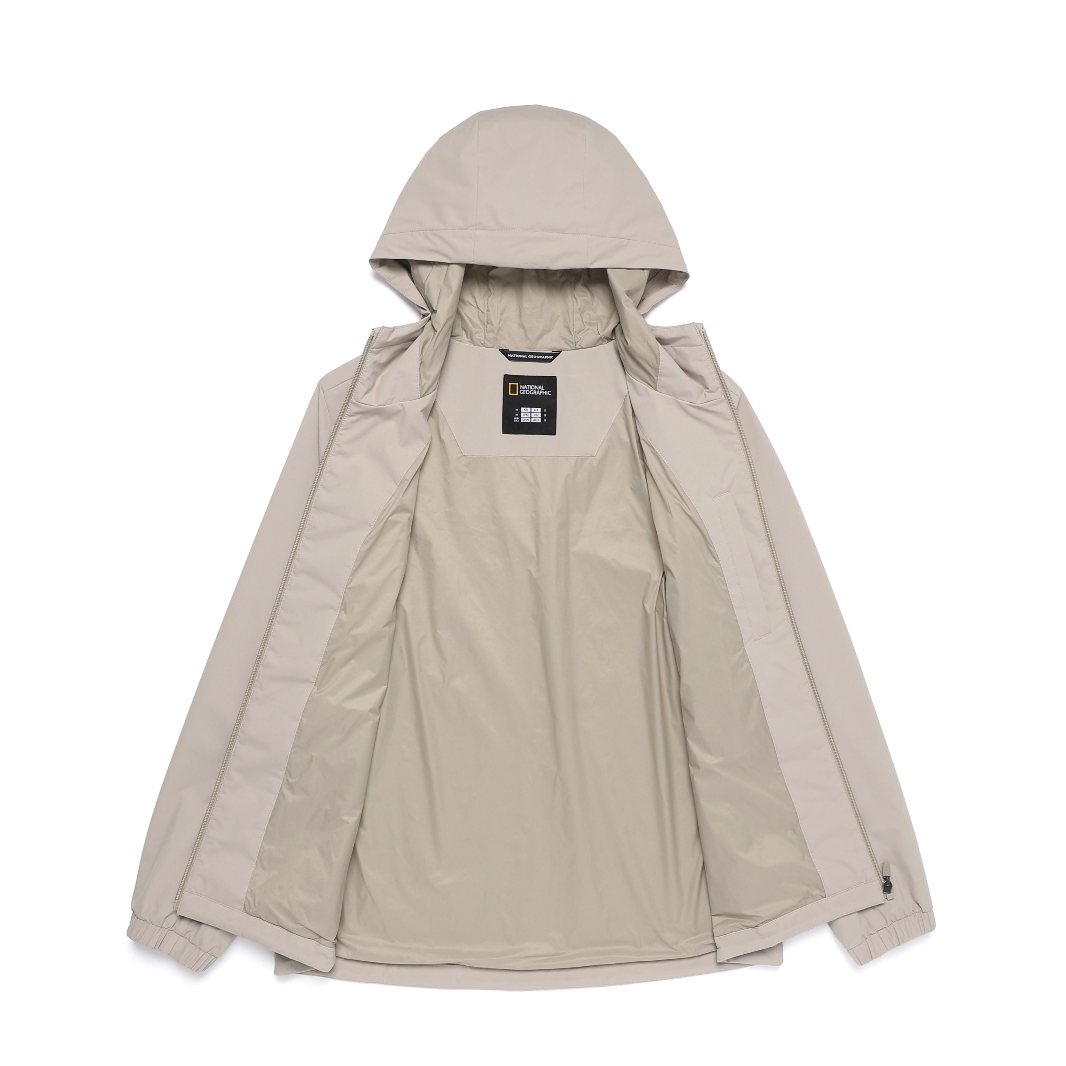 WOMEN PECCARY SOFT SHELL HOOD JUMPER MOURNING BEIGE