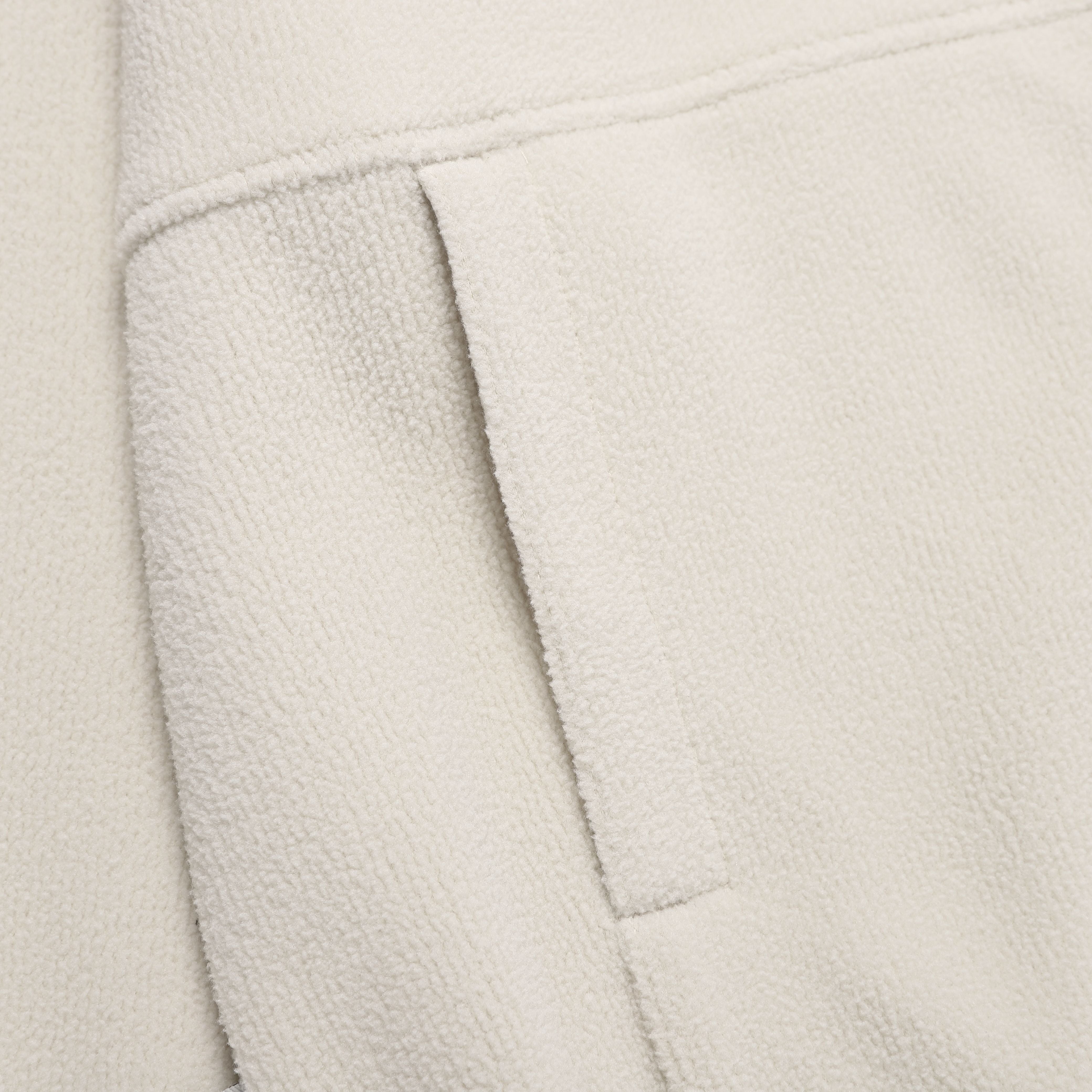 WOMEN MODIFIED FLEECE HIGH NECK FULL ZIP-UP SILVER BIRCH