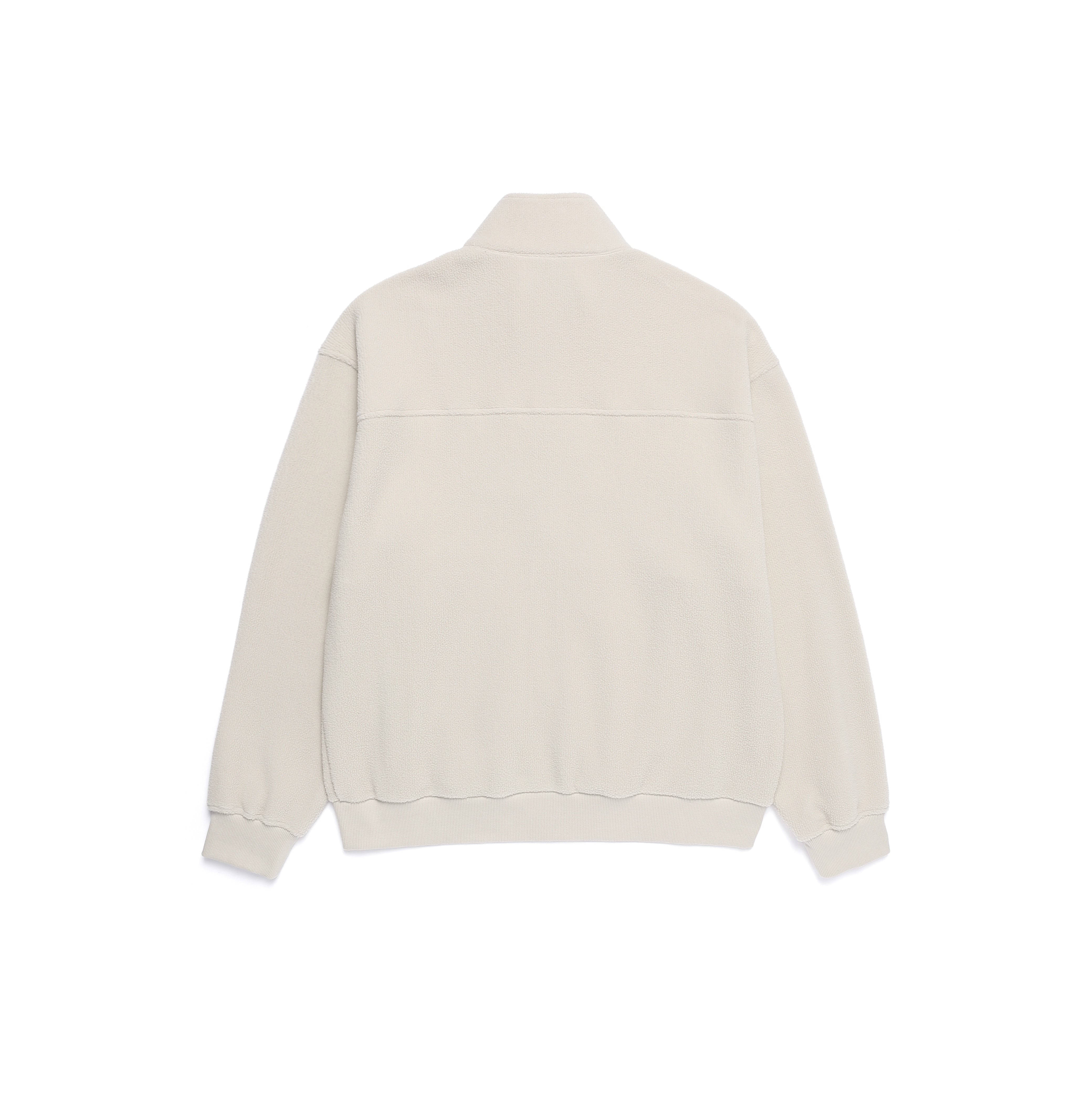 WOMEN MODIFIED FLEECE HIGH NECK FULL ZIP-UP SILVER BIRCH