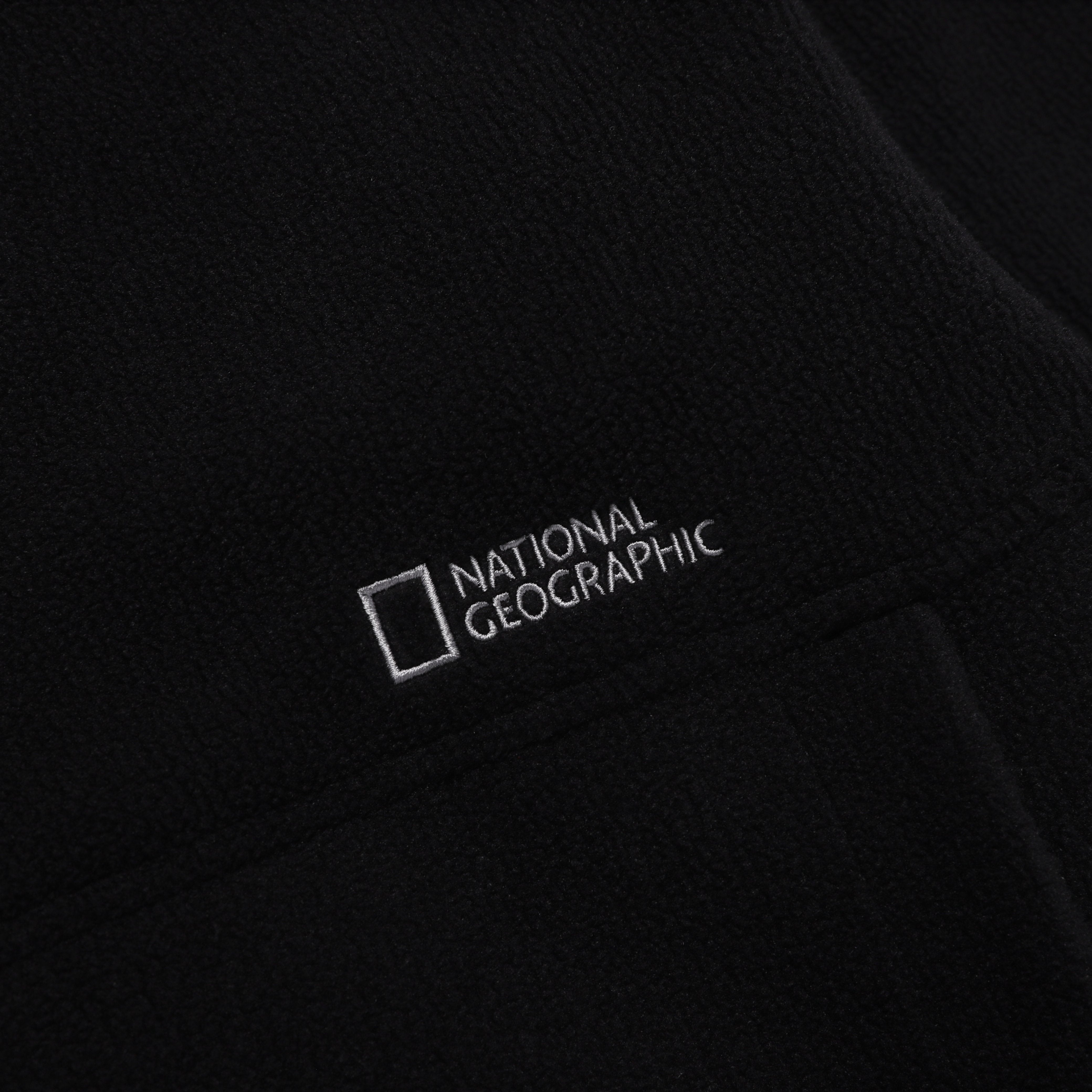 FLEECE HIGH NECK ZIP UP BLACK