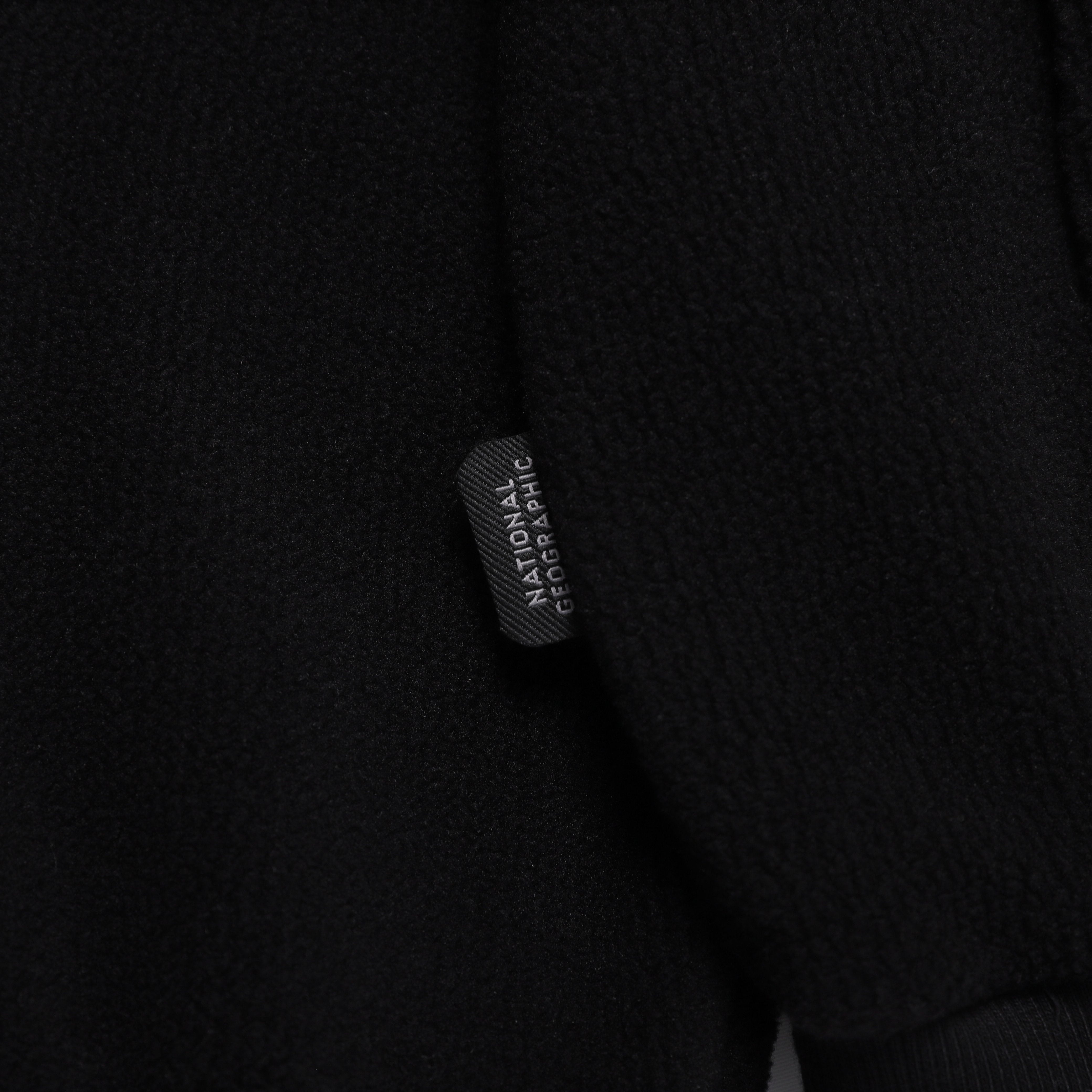FLEECE HIGH NECK ZIP UP BLACK