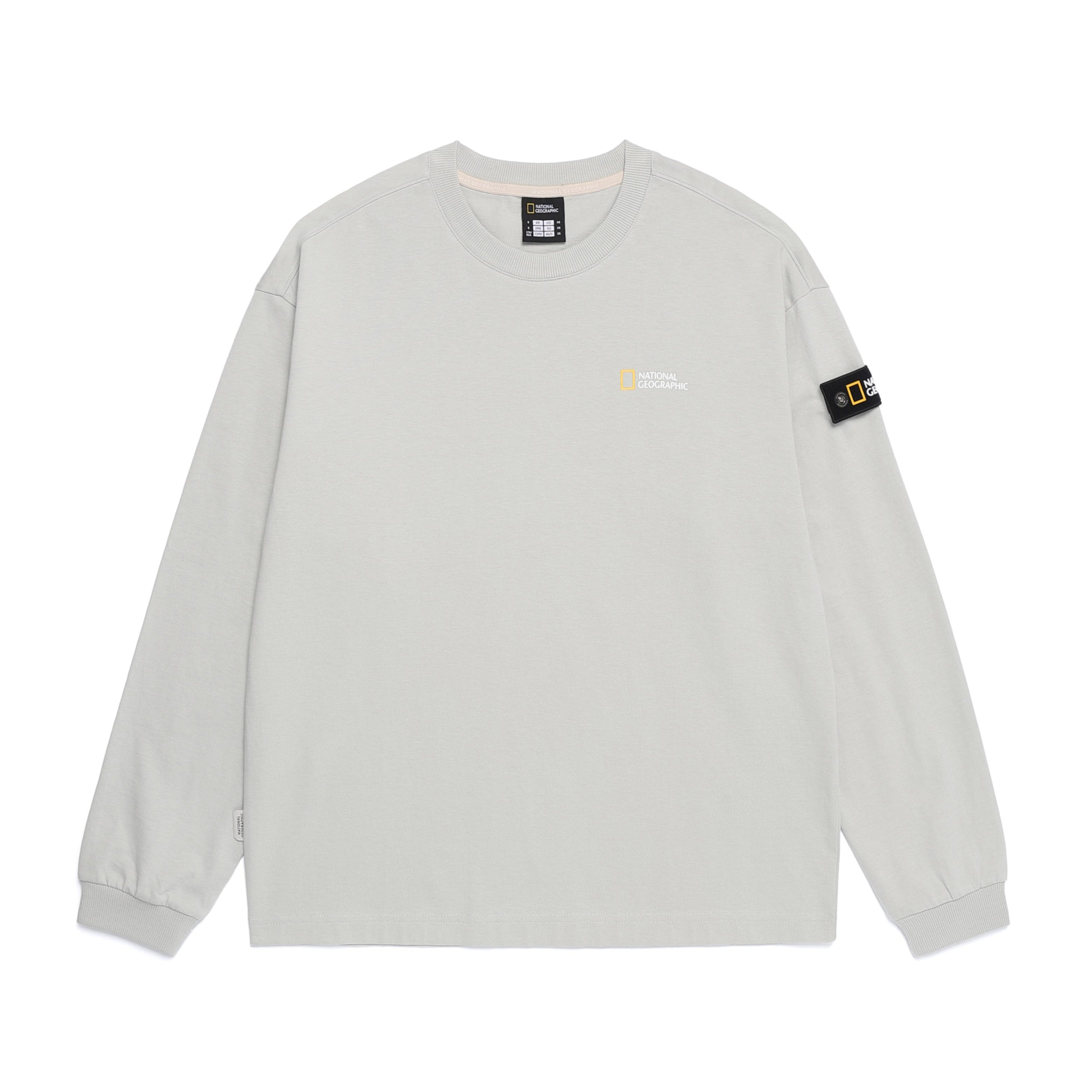 UNISEX SEMI-OVER FIT LONG SLEEVE TEE LIGHT KHAKI