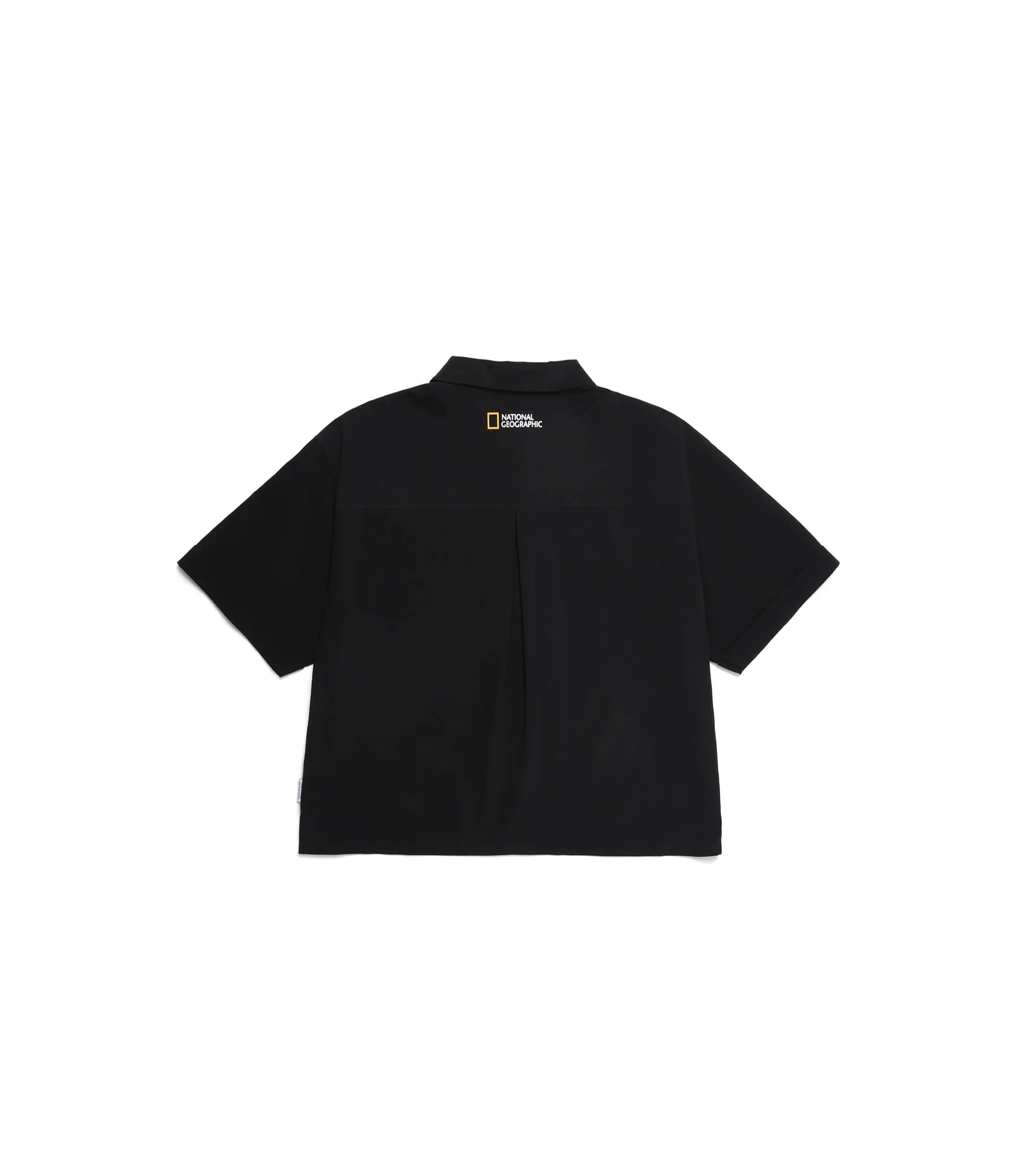 WOMEN FROZEN AIR SEMI CROP SHORT SLEEVE SHIRT CARBON BLACK