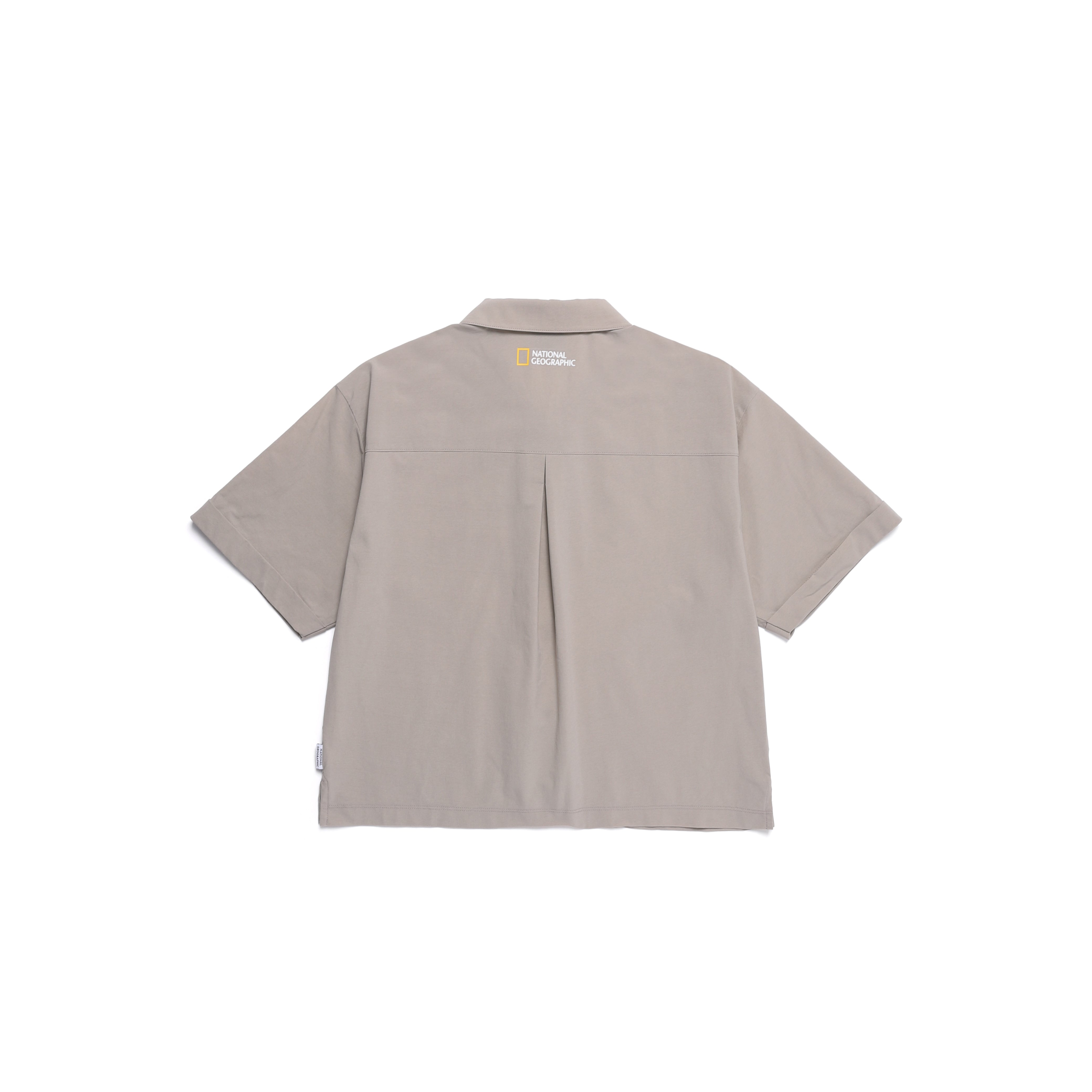 WOMEN FROZEN AIR SEMI CROP SHORT SLEEVE SHIRT MOURNING GREY