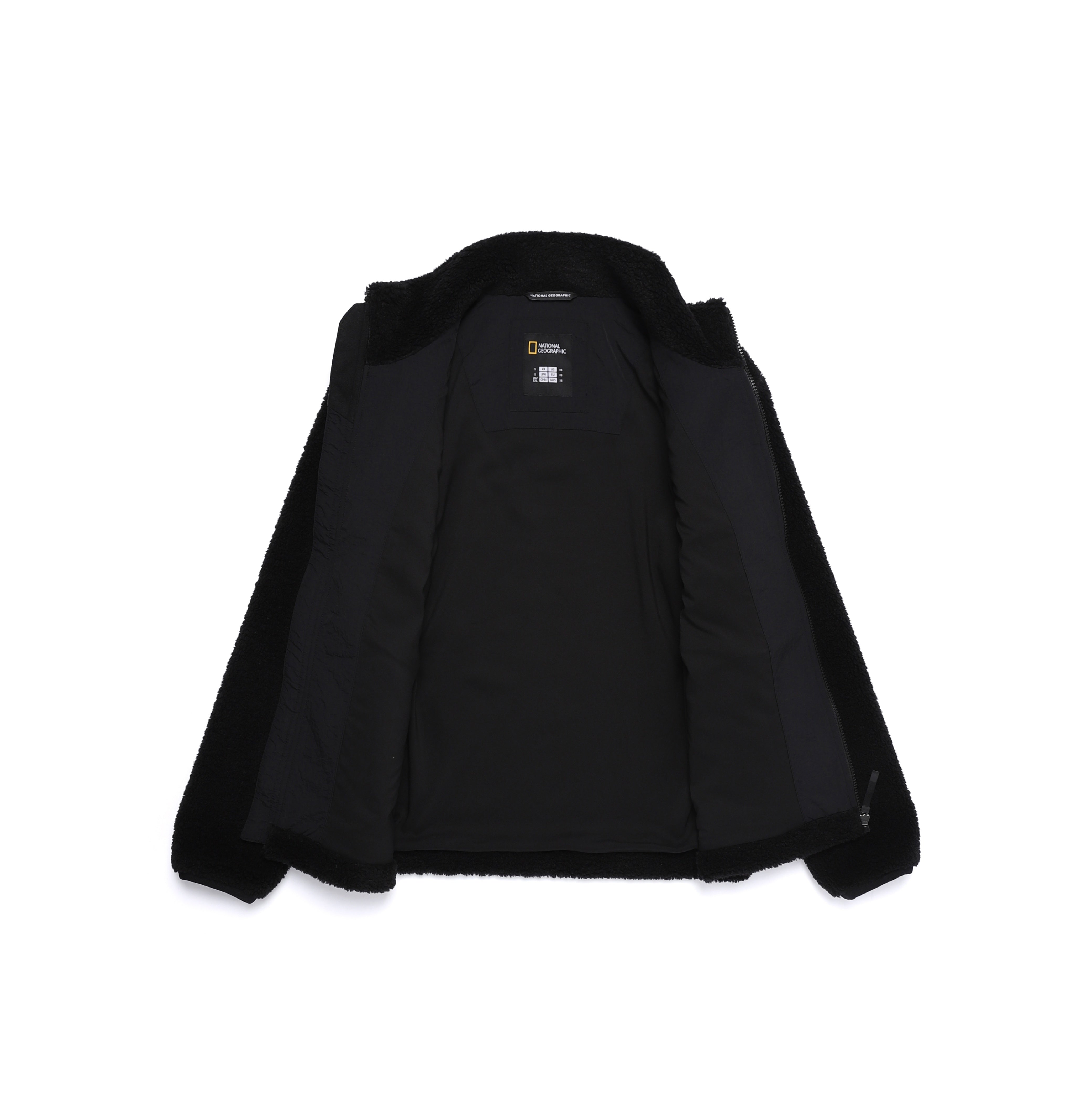 COTTONI FLEECE STANDNECK FLEECE JACKET BLACK