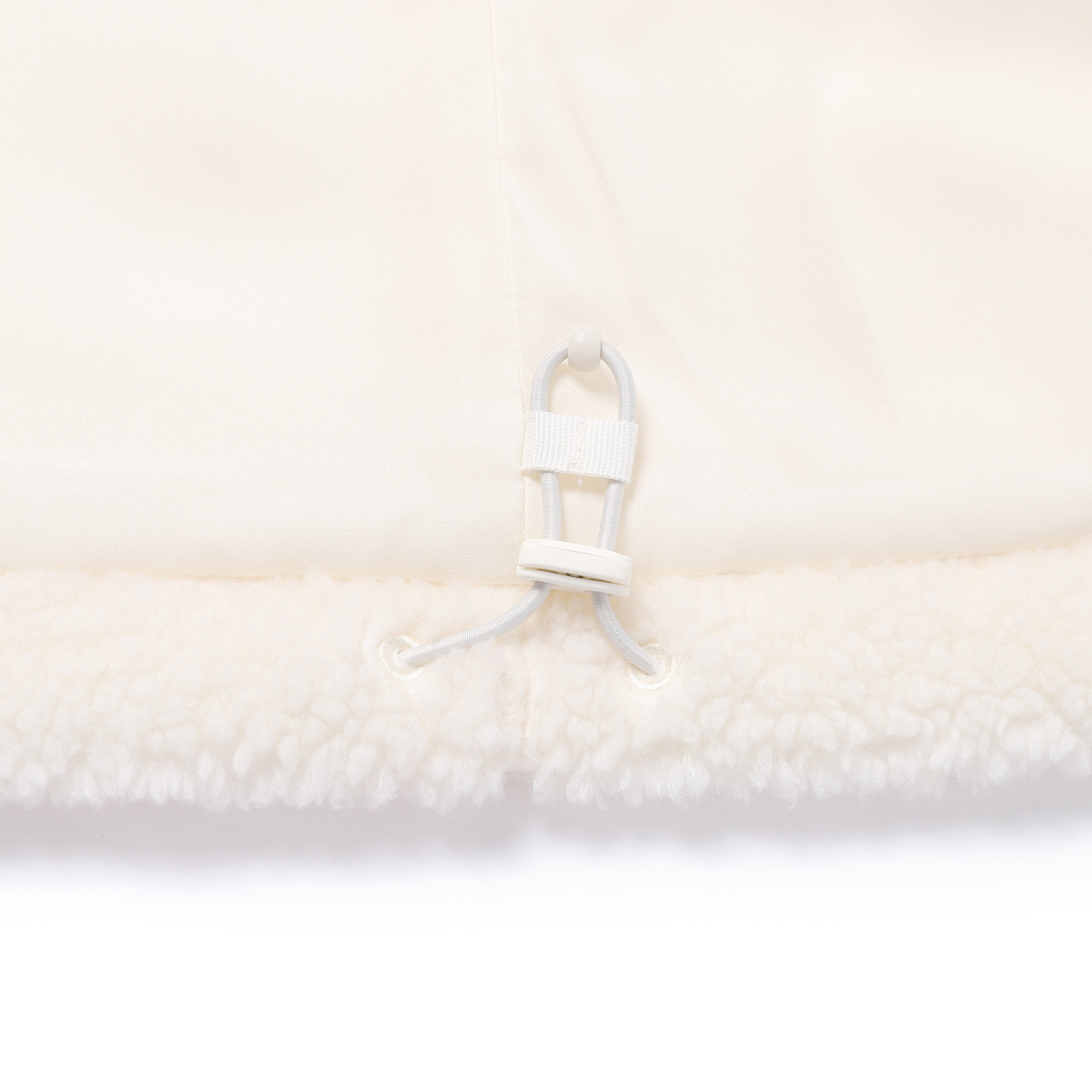 COTTONI FLEECE STANDNECK FLEECE JACKET O/WHITE