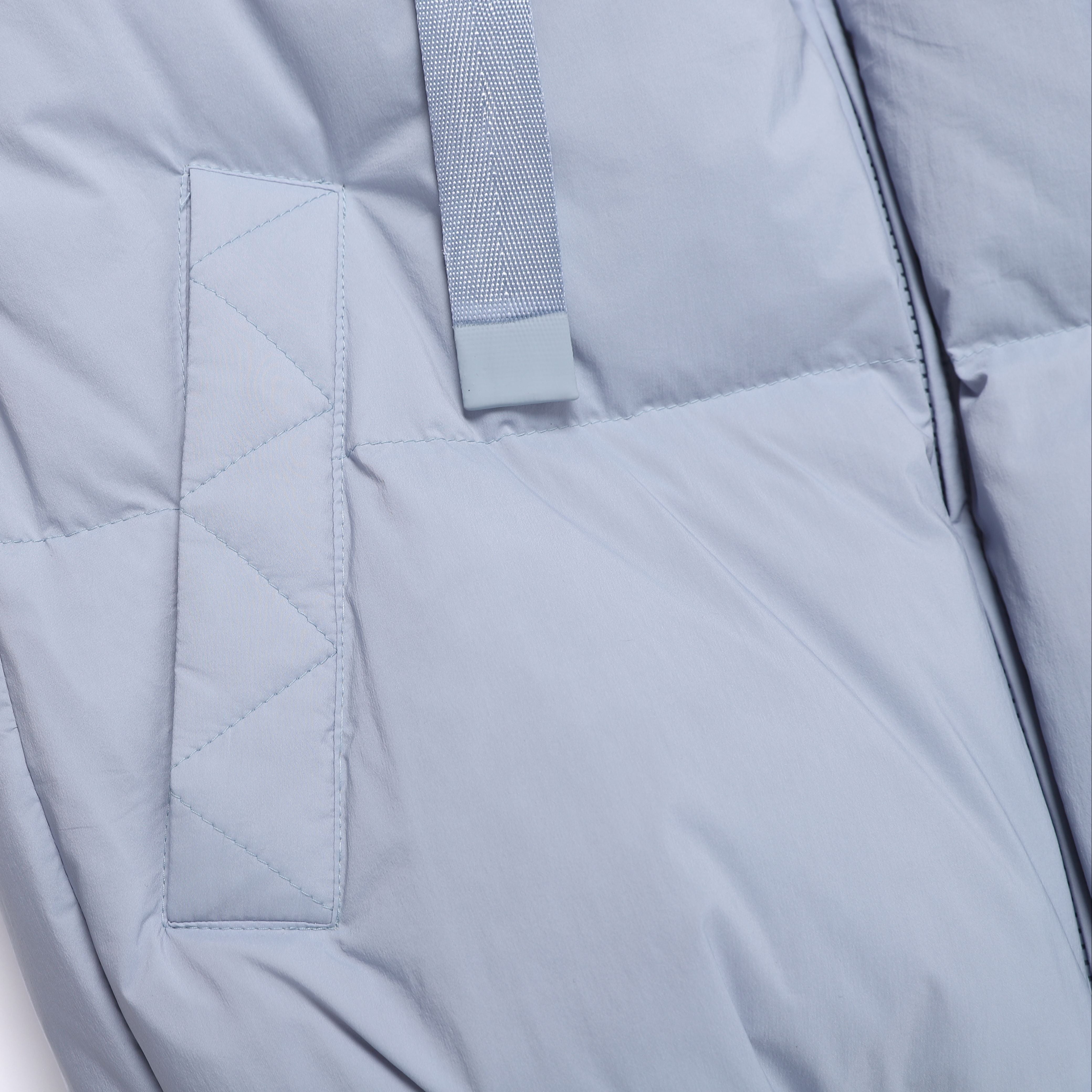 WOMEN HIGHNECK DUCK DOWN VEST L/BLUE