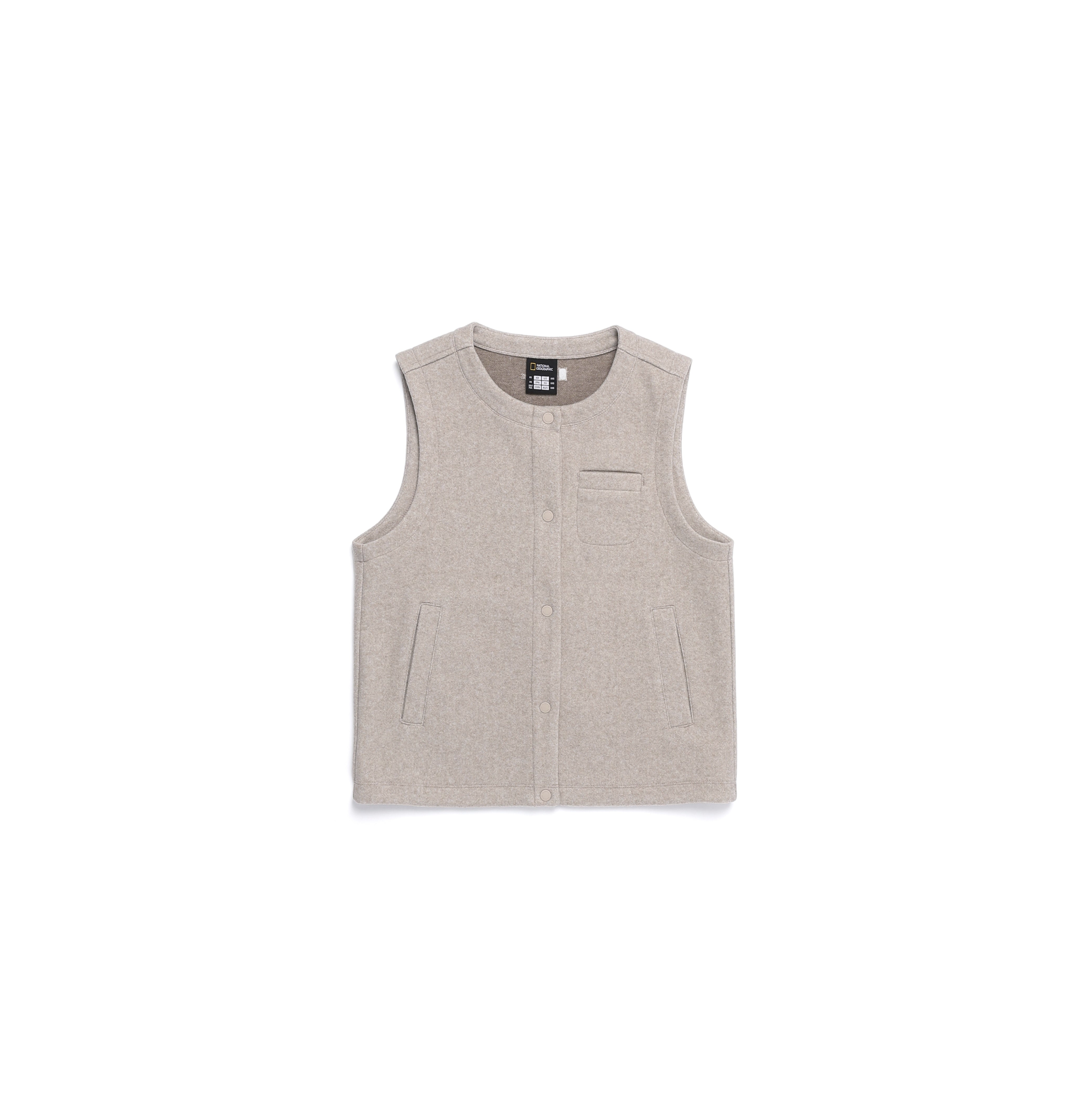 WOMEN GLIESE ROUND KECK VEST OAK BEIGE
