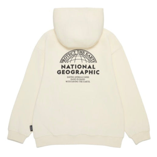 KIDS BACK GRAPHIC HOODIE CREAM