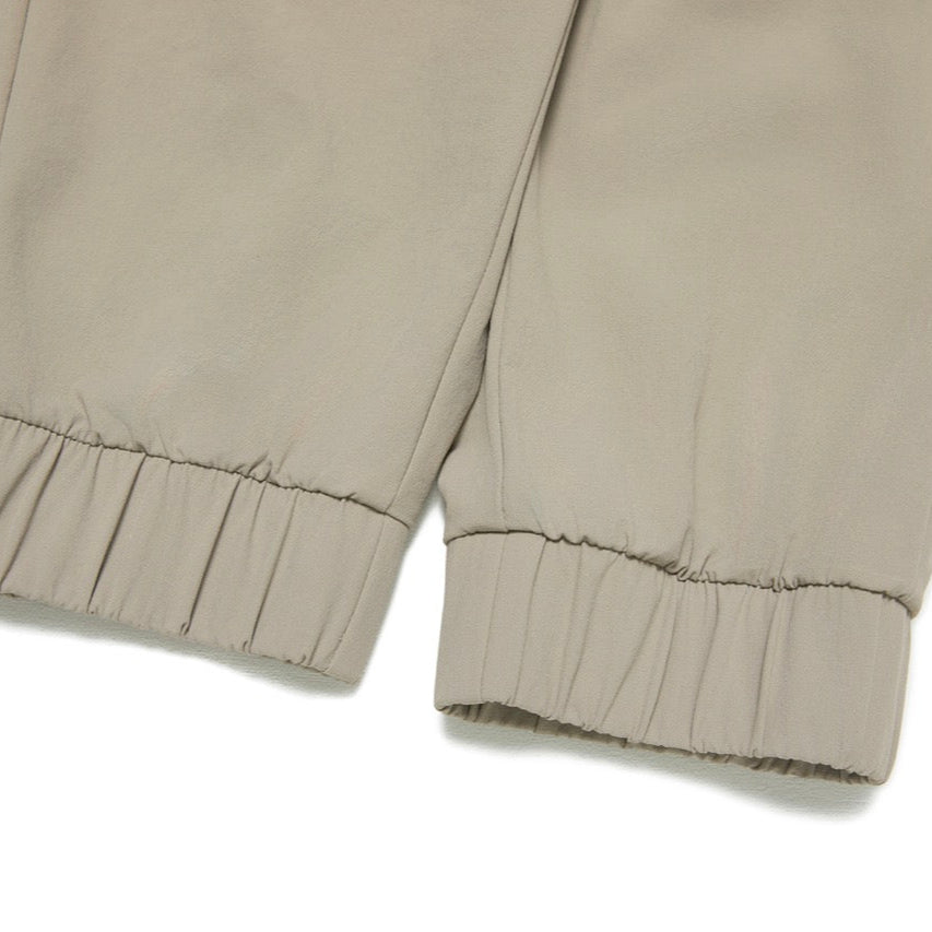 KIDS ADVENTURE MANATEE WOVEN TRAINING JOGGER PANTS GRAY BEIGE