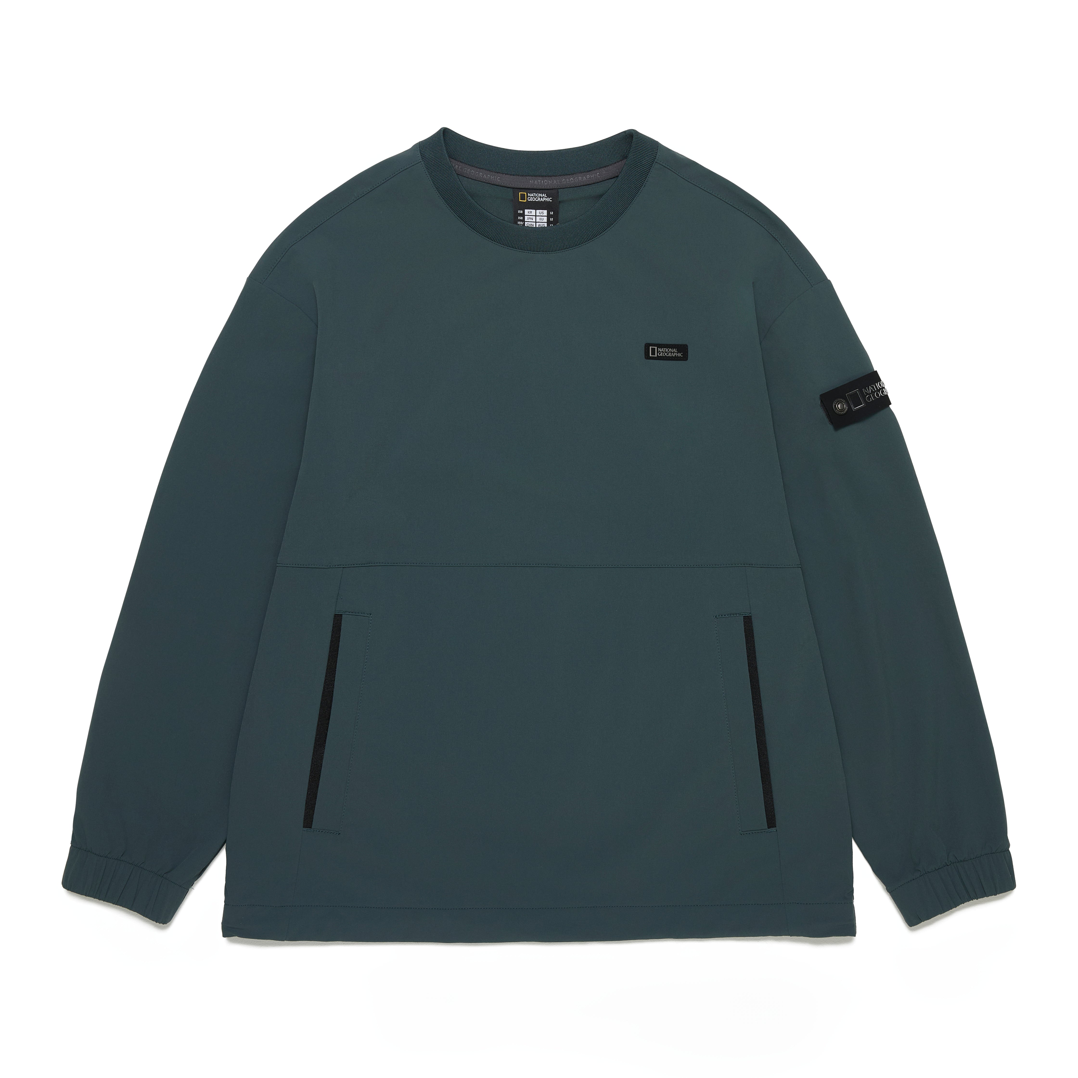 KIDS ADVENTURE MANATEE WOVEN SWEATSHIRT D/GREEN