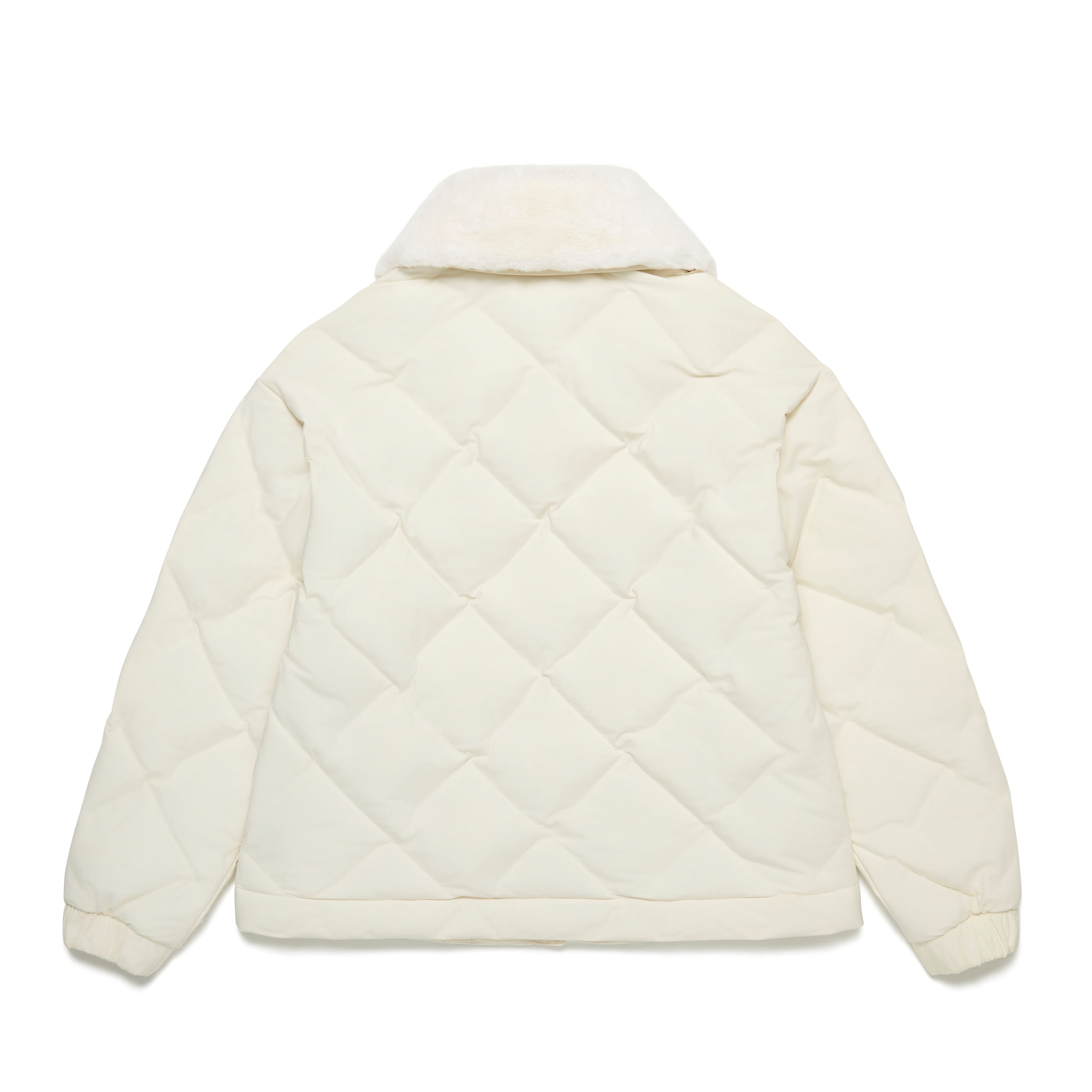 KIDS COLLARED PADDING JUMPER IVORY