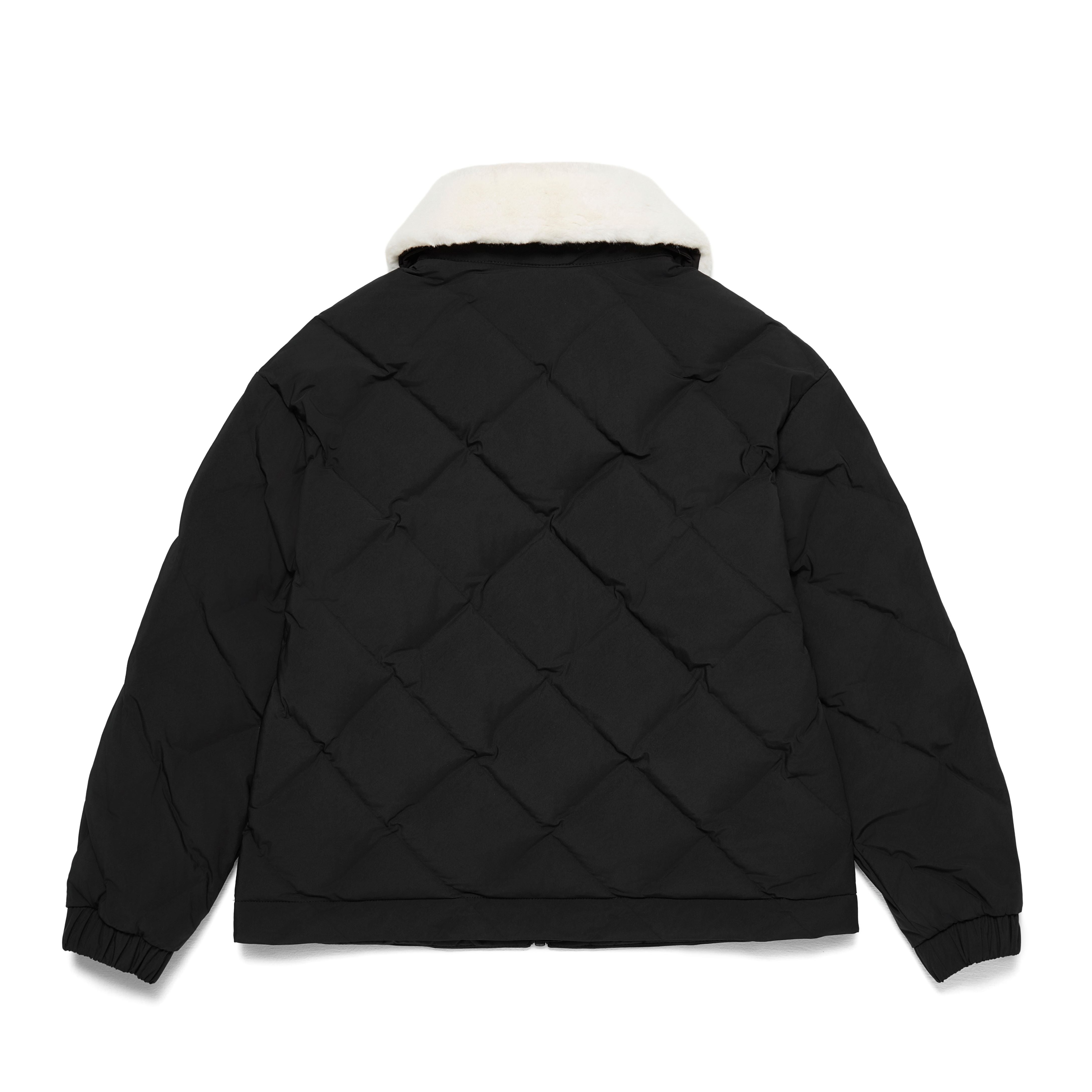 KIDS COLLARED PADDING JUMPER CARBON BLACK