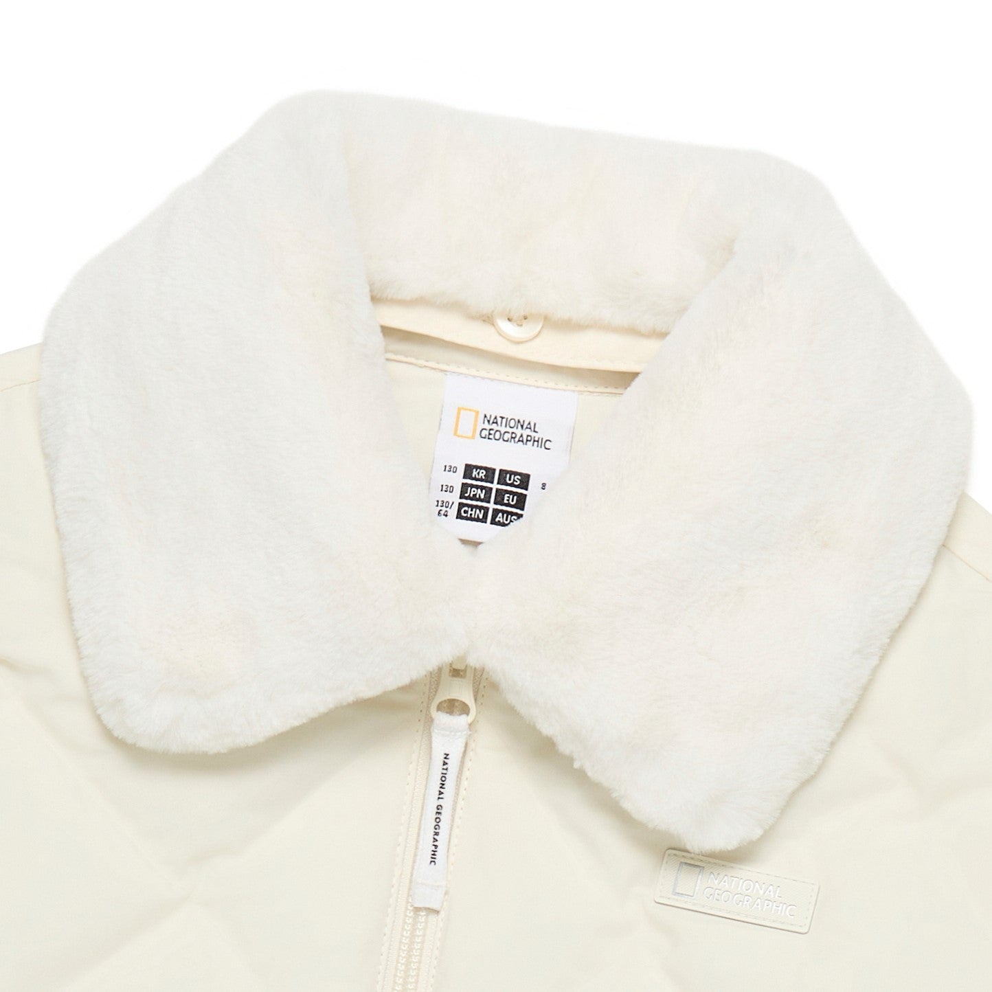 KIDS COLLARED PADDING JUMPER IVORY